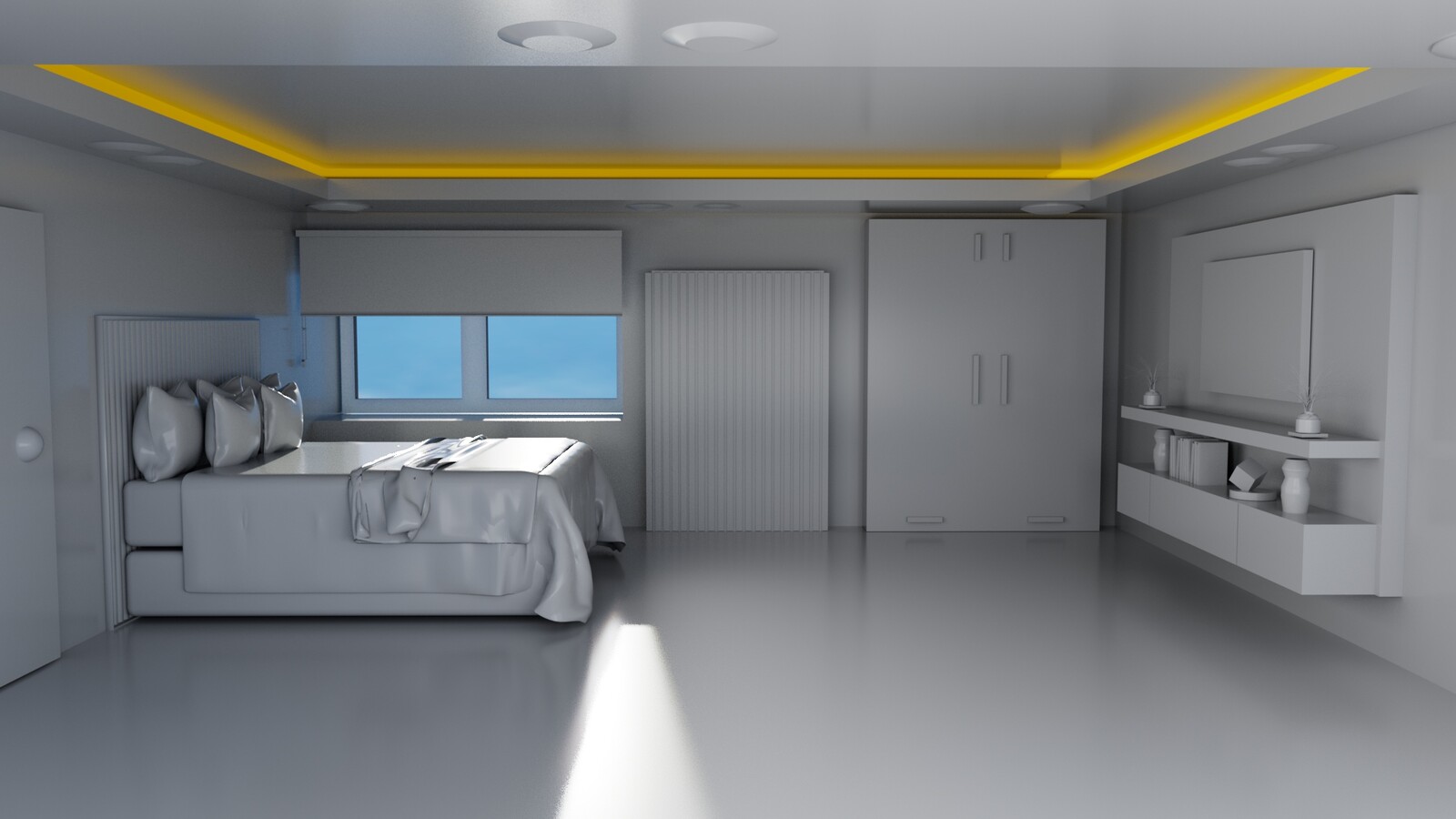 grayscale render