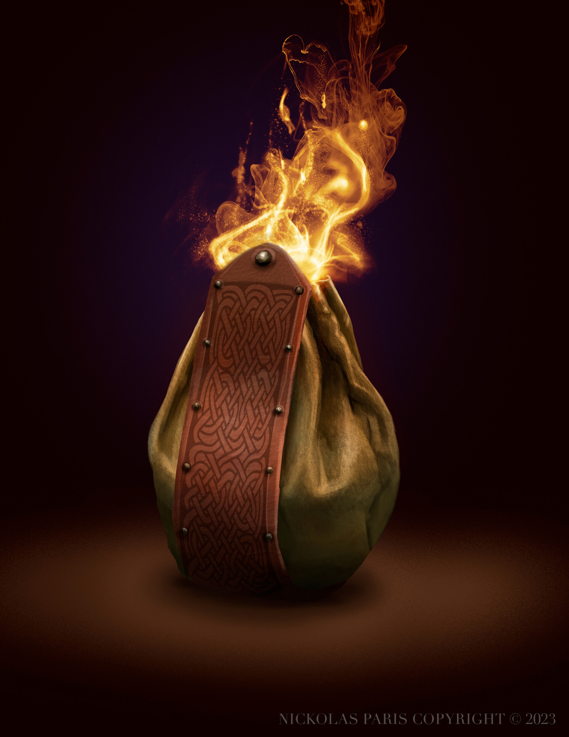 ArtStation Magical Pouch Card Item illustration