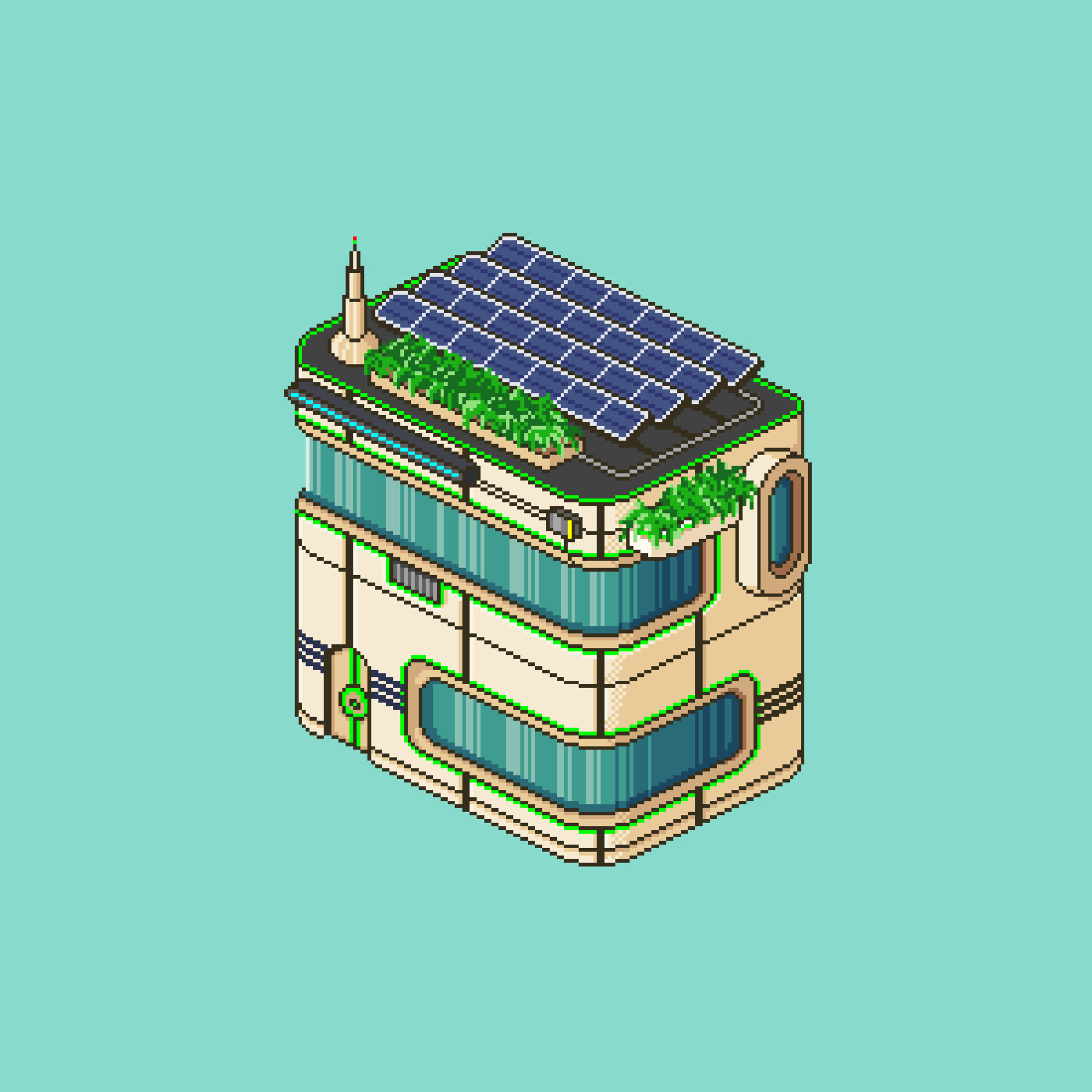 Solarpunk buildings