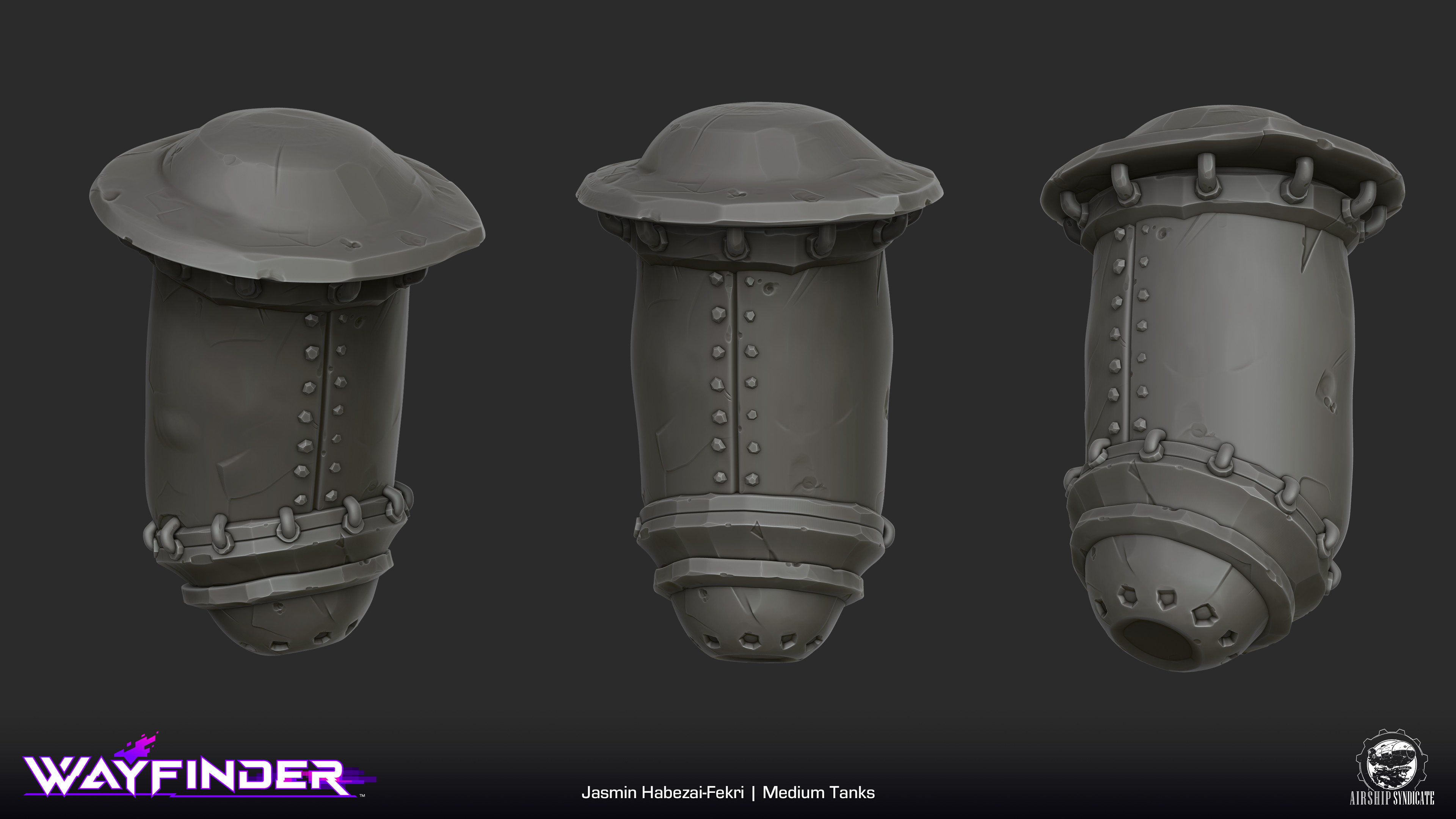 Jasmin habezai fekri wayfinder mines mechanical tank props and