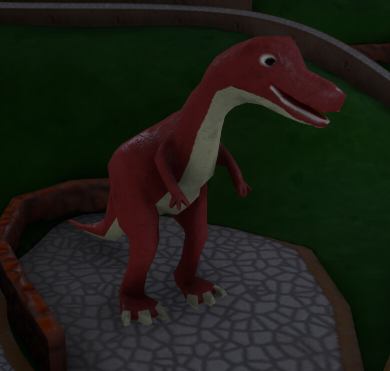 Edmontosaurus/Baryonyx model. I had mistaken the actual statue for a Baryonyx and every single reference to this model now refers to it as such.