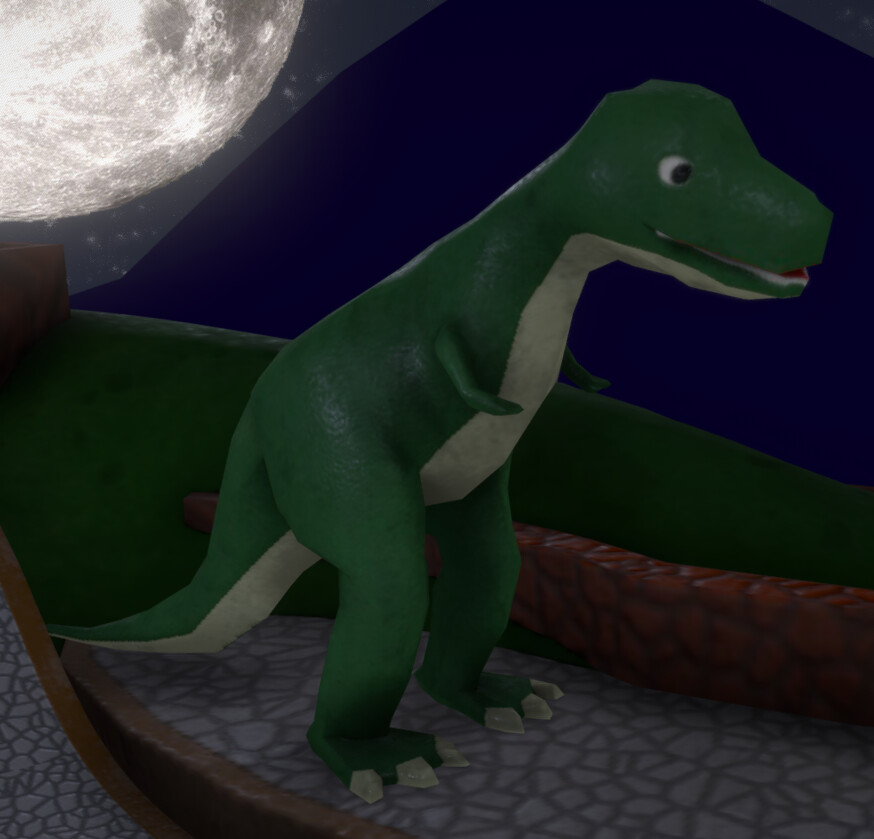 Tyrannosaurus model. Placed opposite to the Triceratops in a confrontation