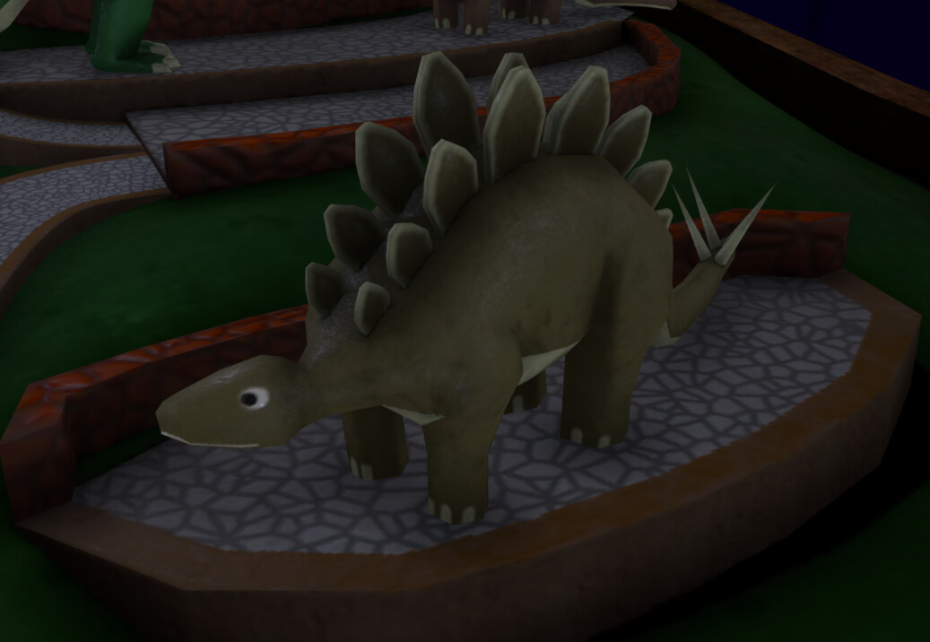 Stegosaurus model. Just chilling.
