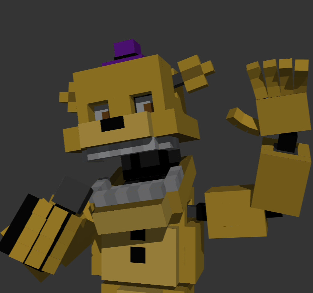 ArtStation - MC Old Fredbear (early access), image size:1043x975