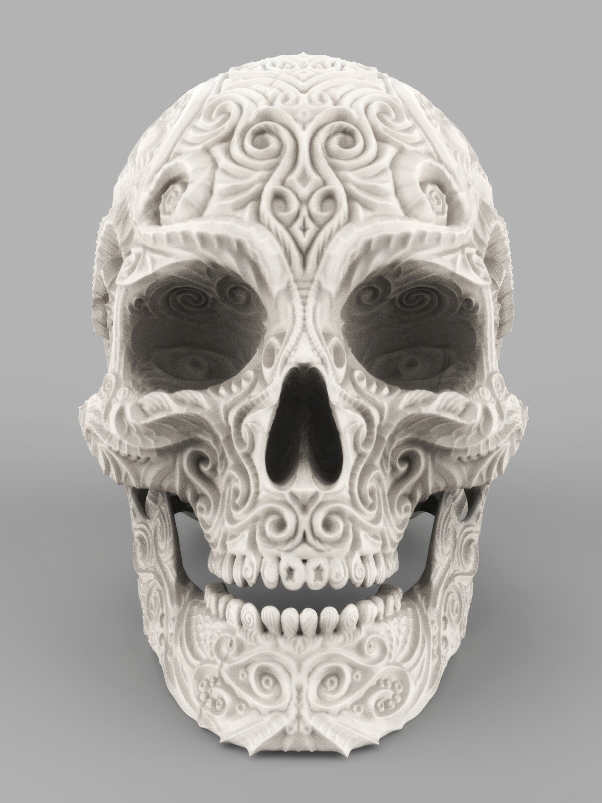 Decorative Filigree Scroll-work Skull KS Render