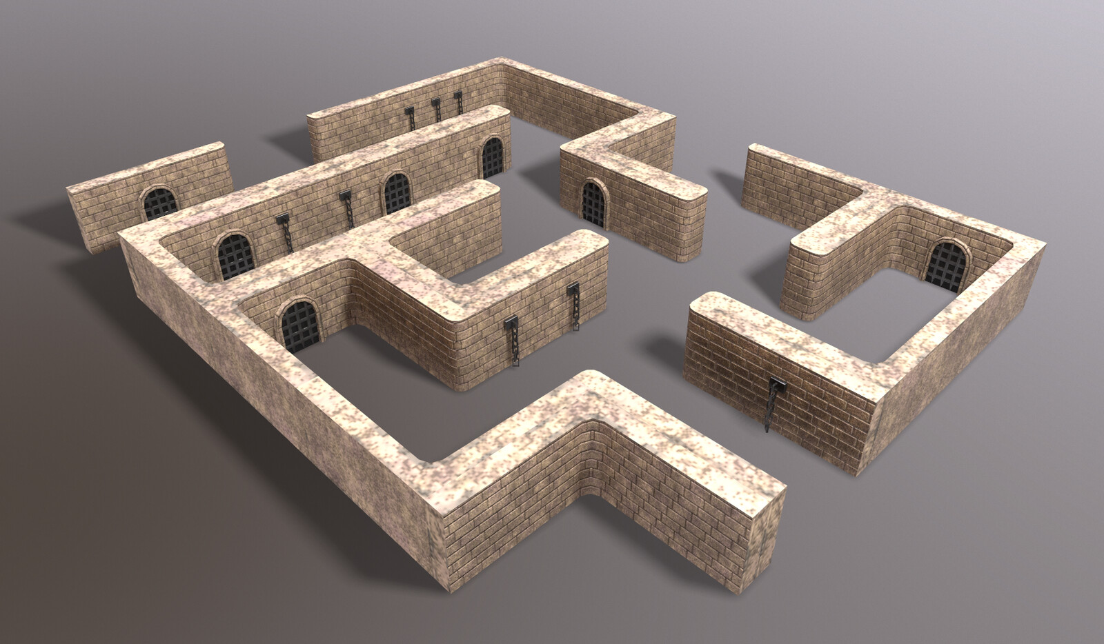 Modular Maze Pieces (Dungeon theme)