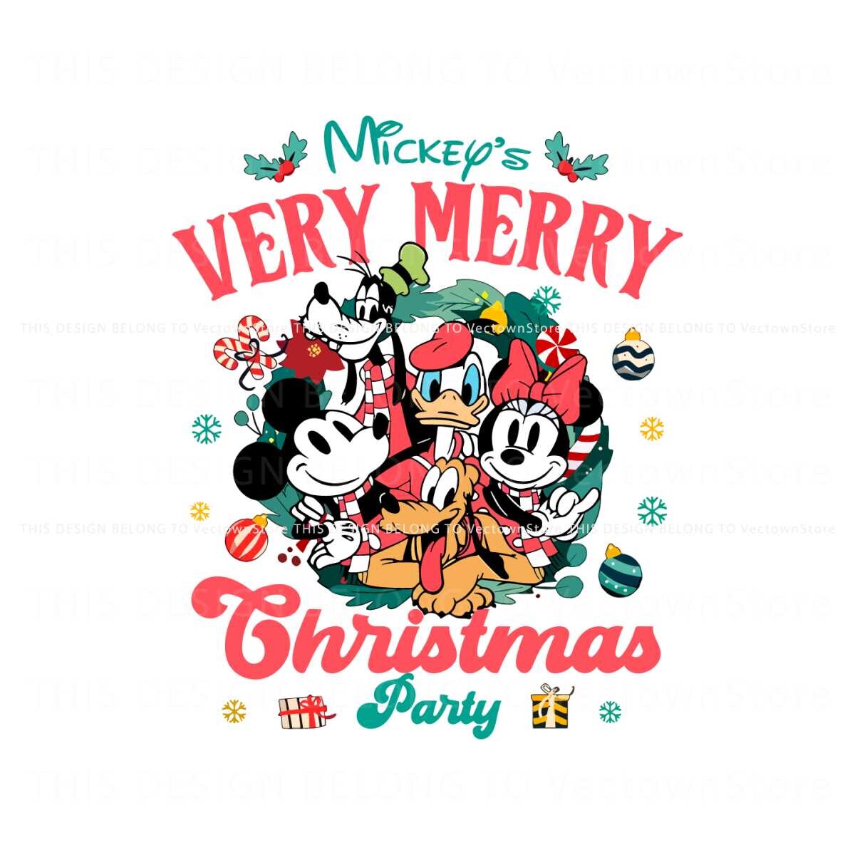 ArtStation Mickey Very Merry Christmas Party 2023 SVG Cutting File