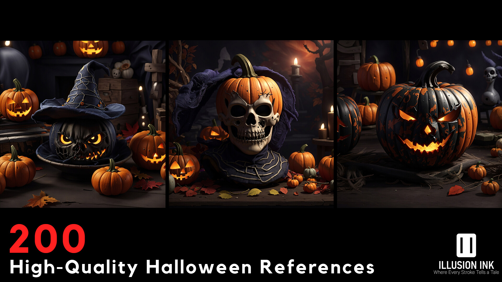 ILLUSION INK 200 HighQuality Halloween References
