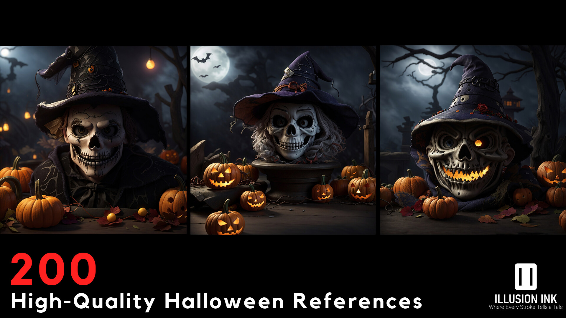 ILLUSION INK 200 HighQuality Halloween References