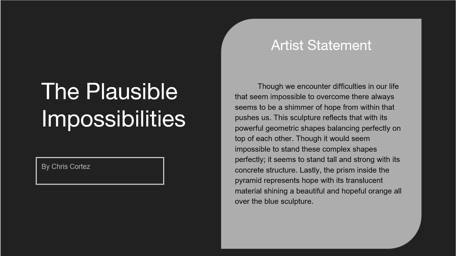 Artist Statement