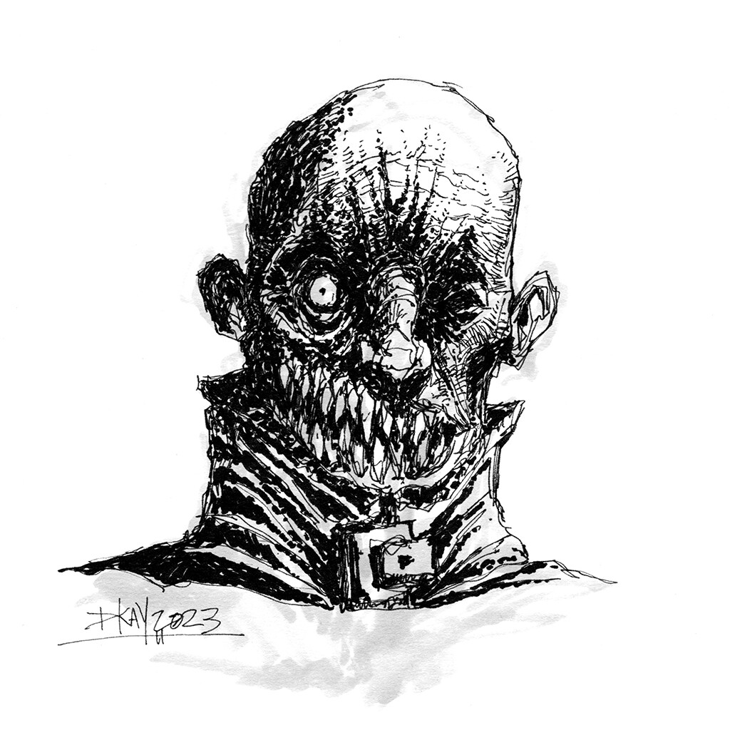 Bald with teeth