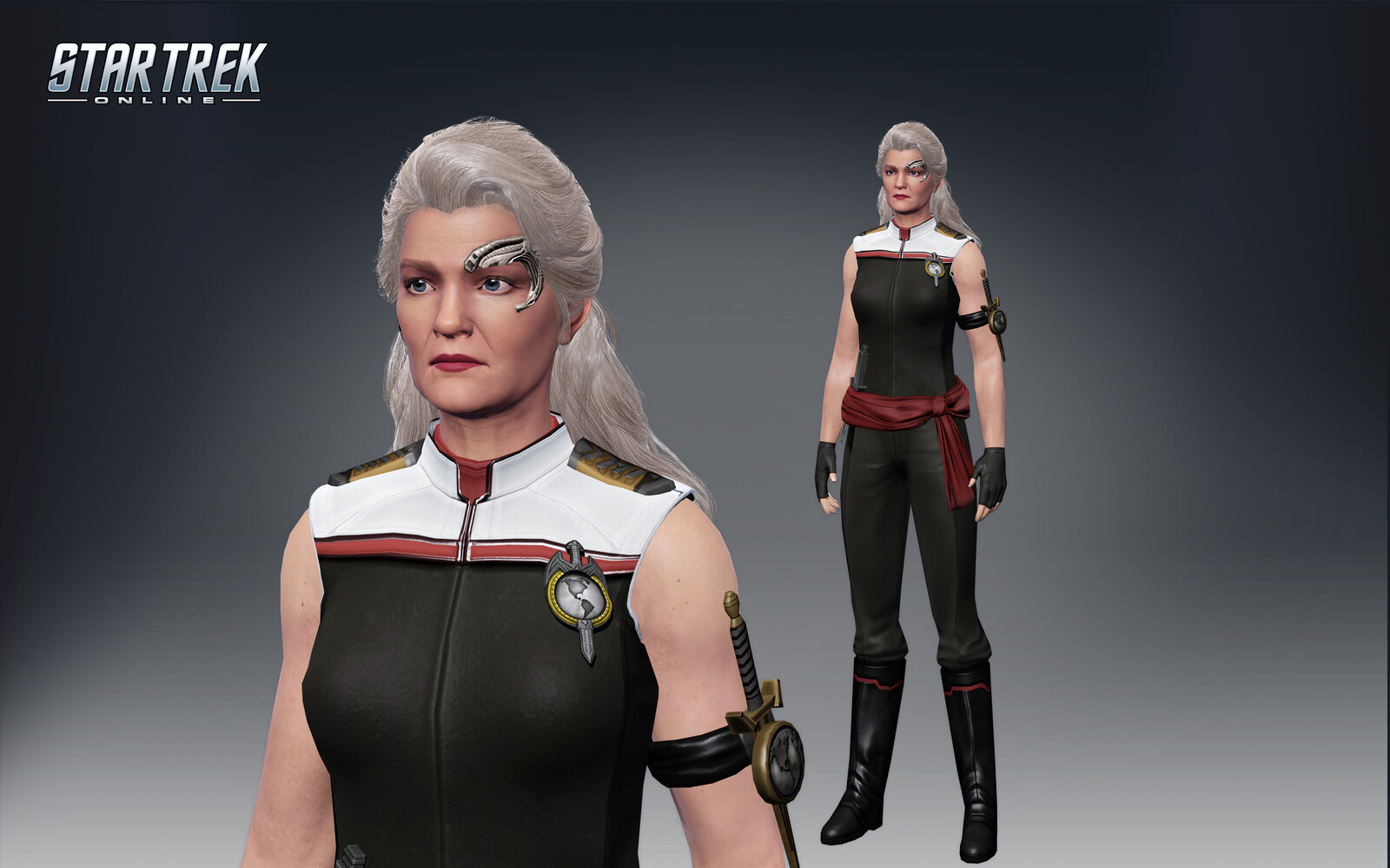 Terran Marshal Janeway - rendered in the Cryptic engine. I was responsible for final integration work and polish.