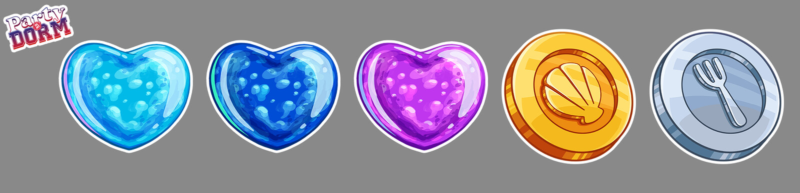 Assets for a mermaid themed event