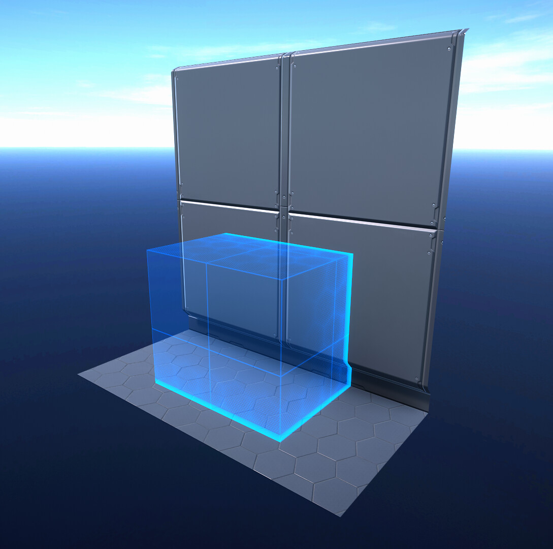 Forcefield shader with depth-test glowing effect