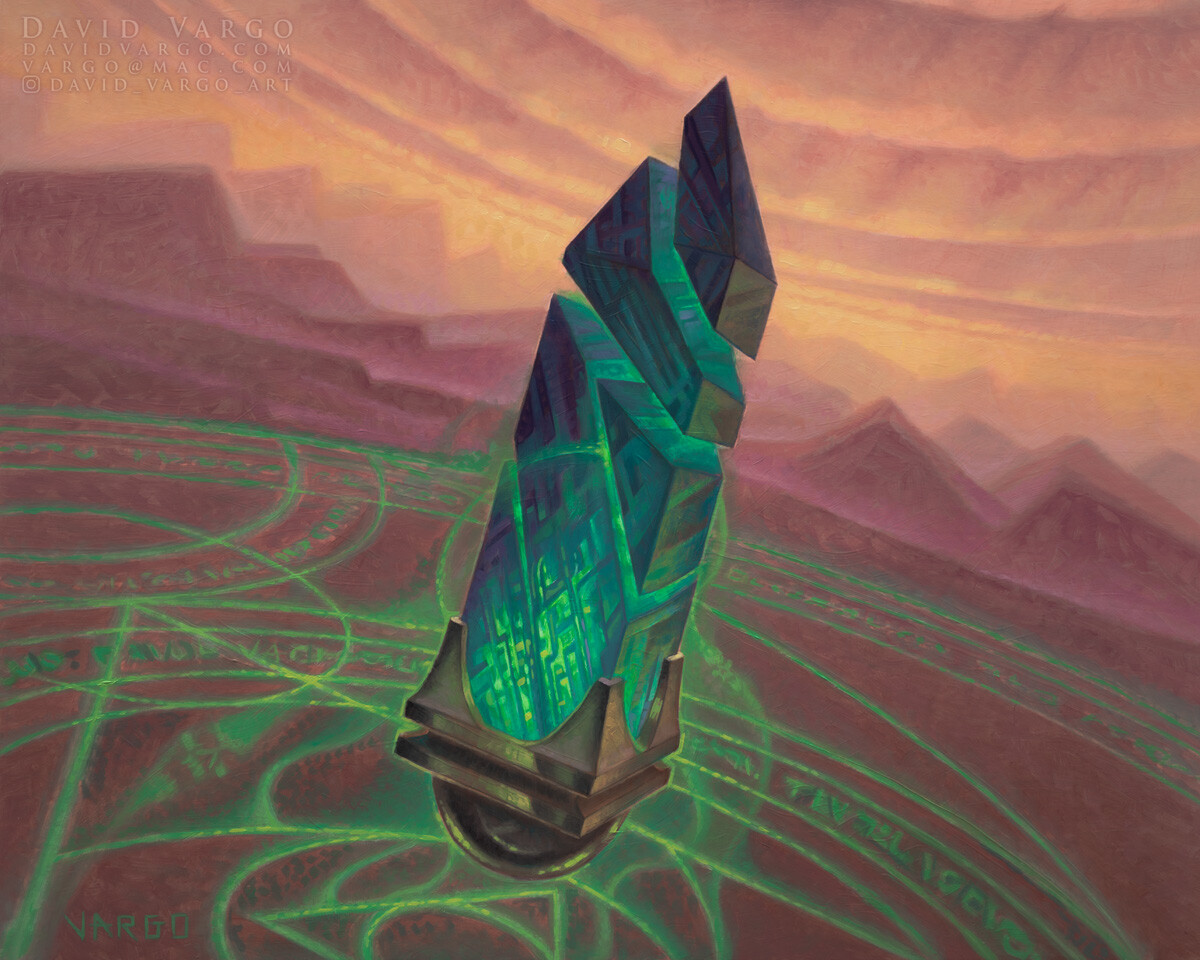 Obelisk. Oil on panel.