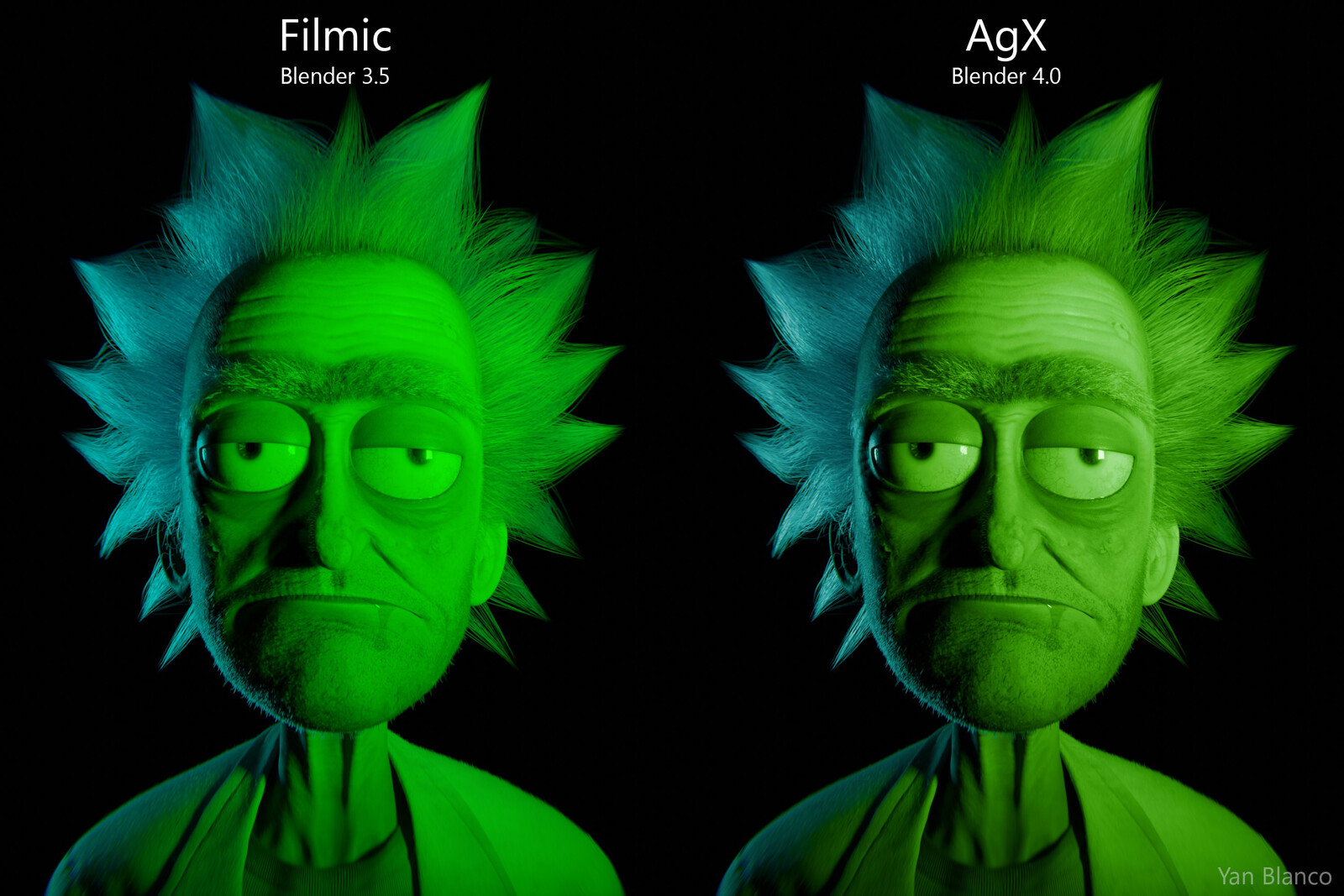 quick render I did to test the new AgX Colorspace in Blender 4.0