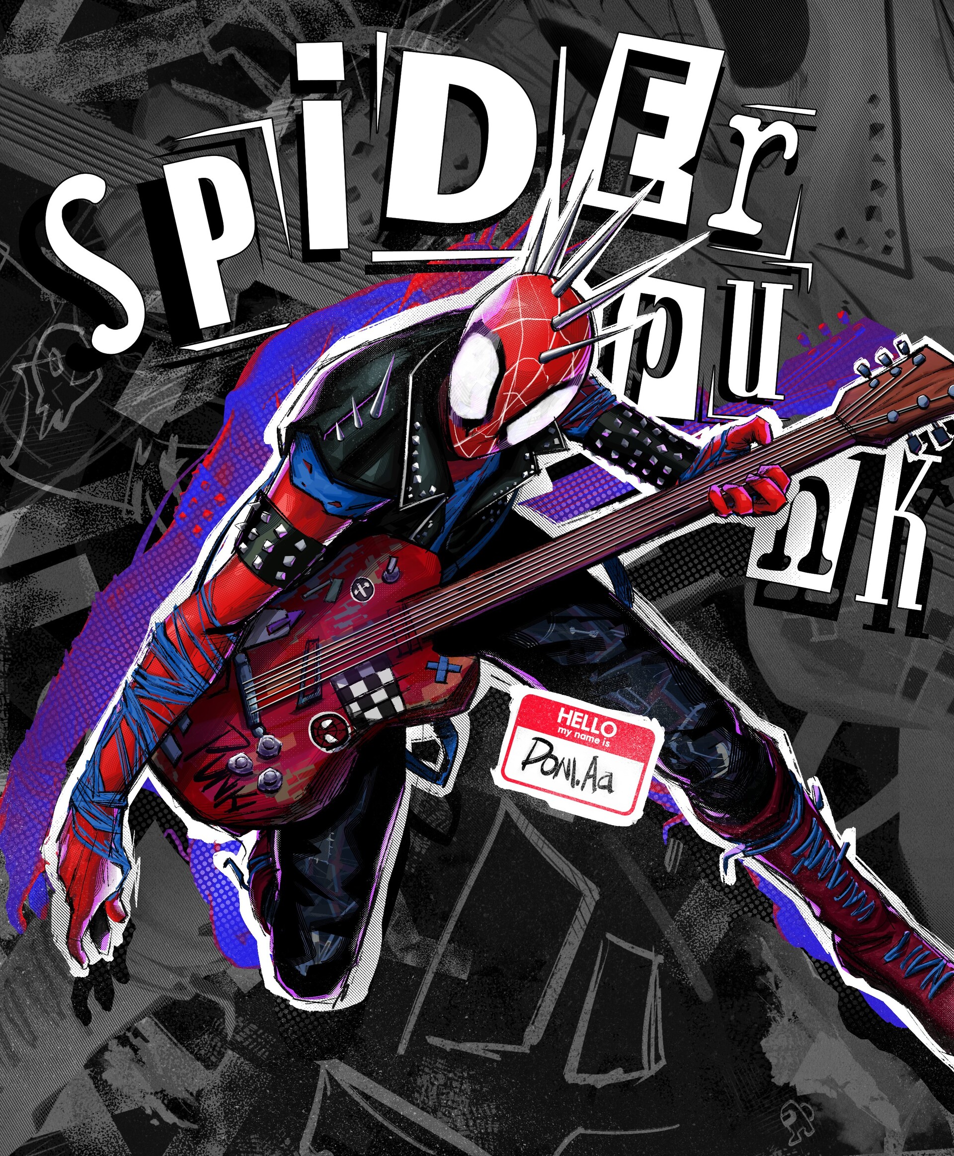 Punk spiderman top