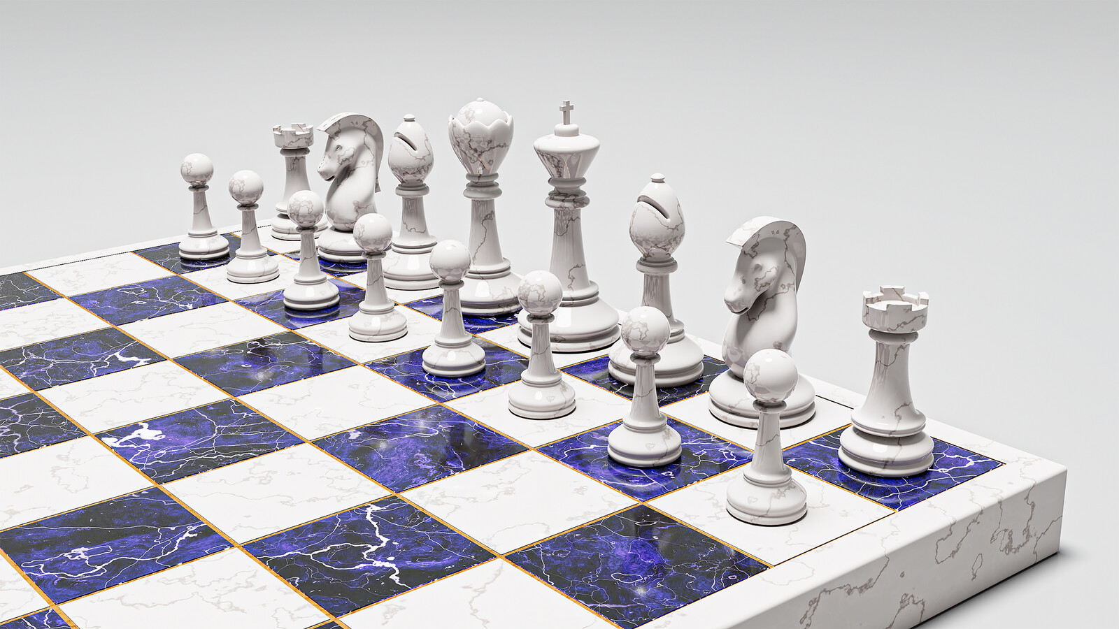 Capture of the white pieces.