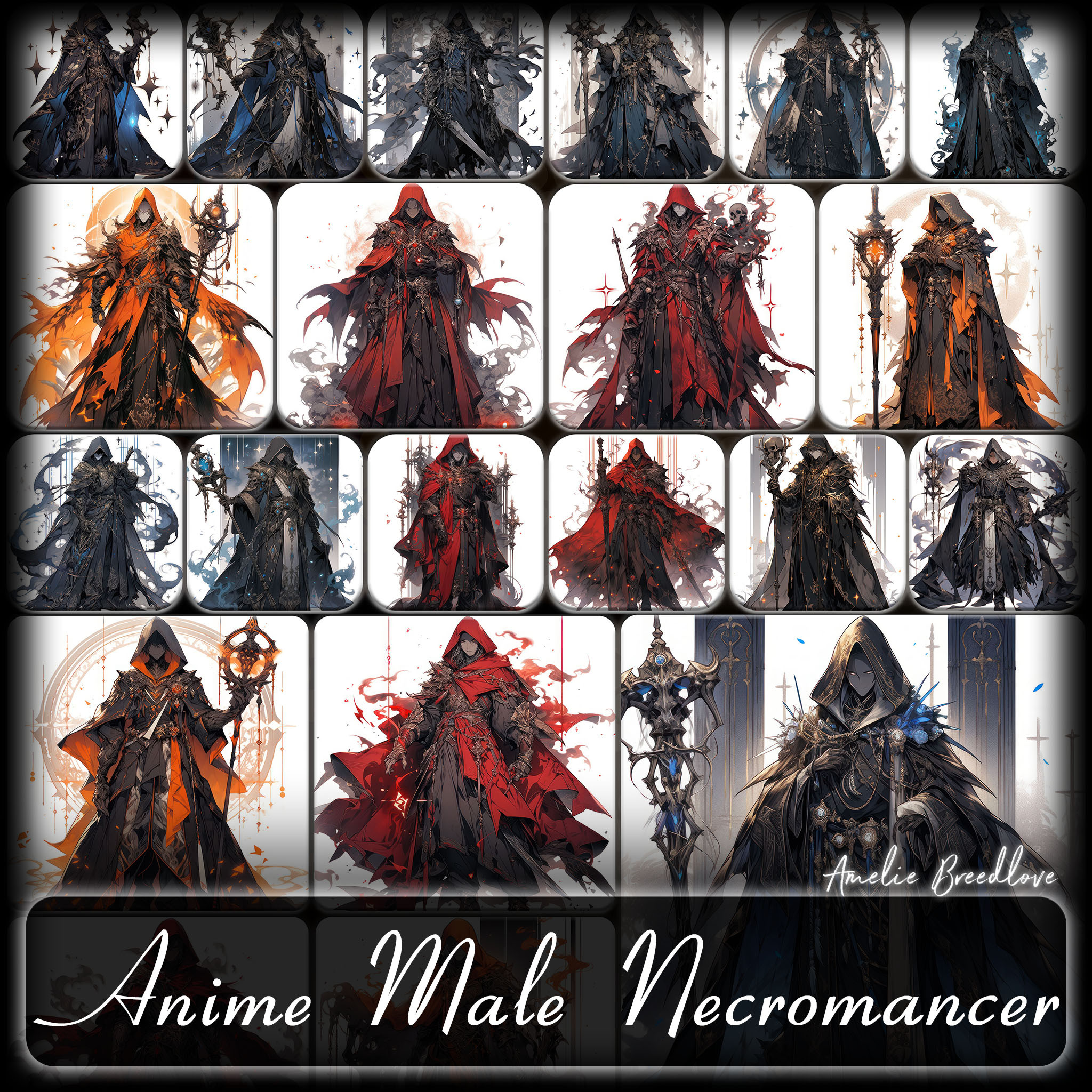 AI Art: Underworld #44 - Necromancer by @Crimson Druid | PixAI