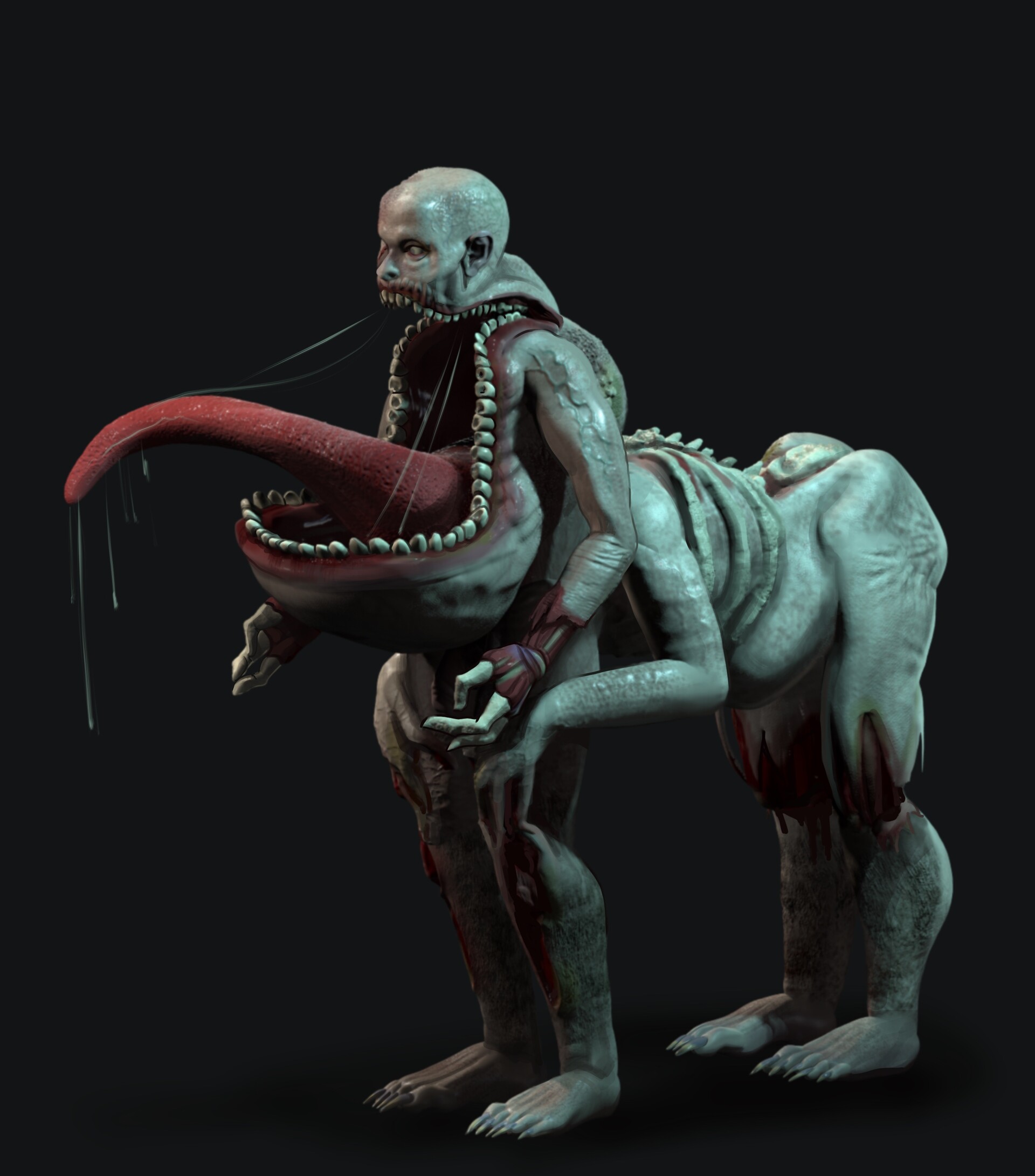 ArtStation - SCP-939 concept sculpt