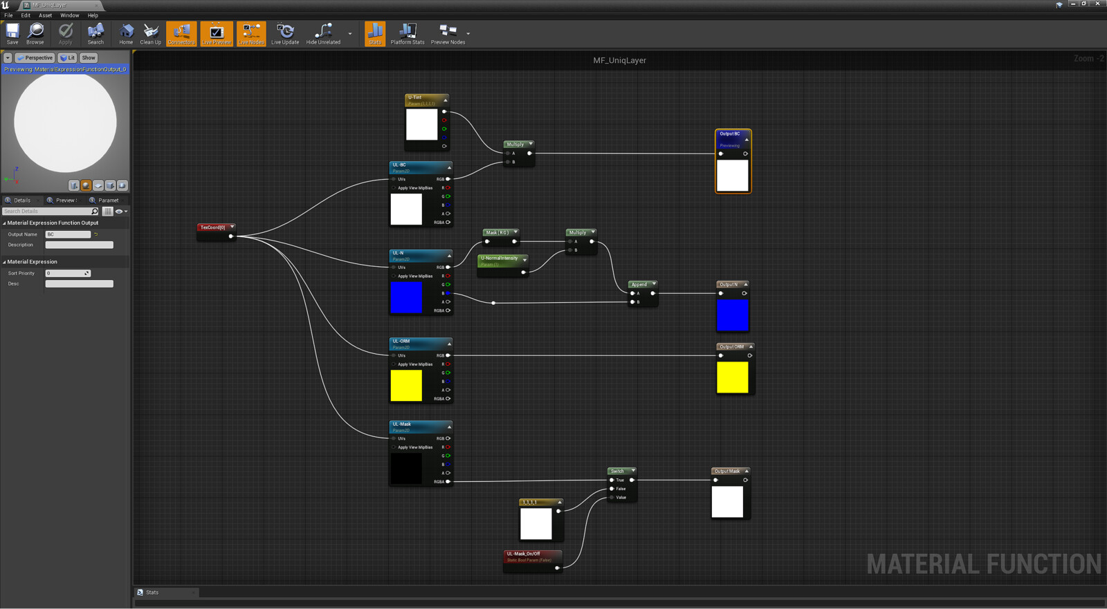 4MaterialFunction_UniqLayer