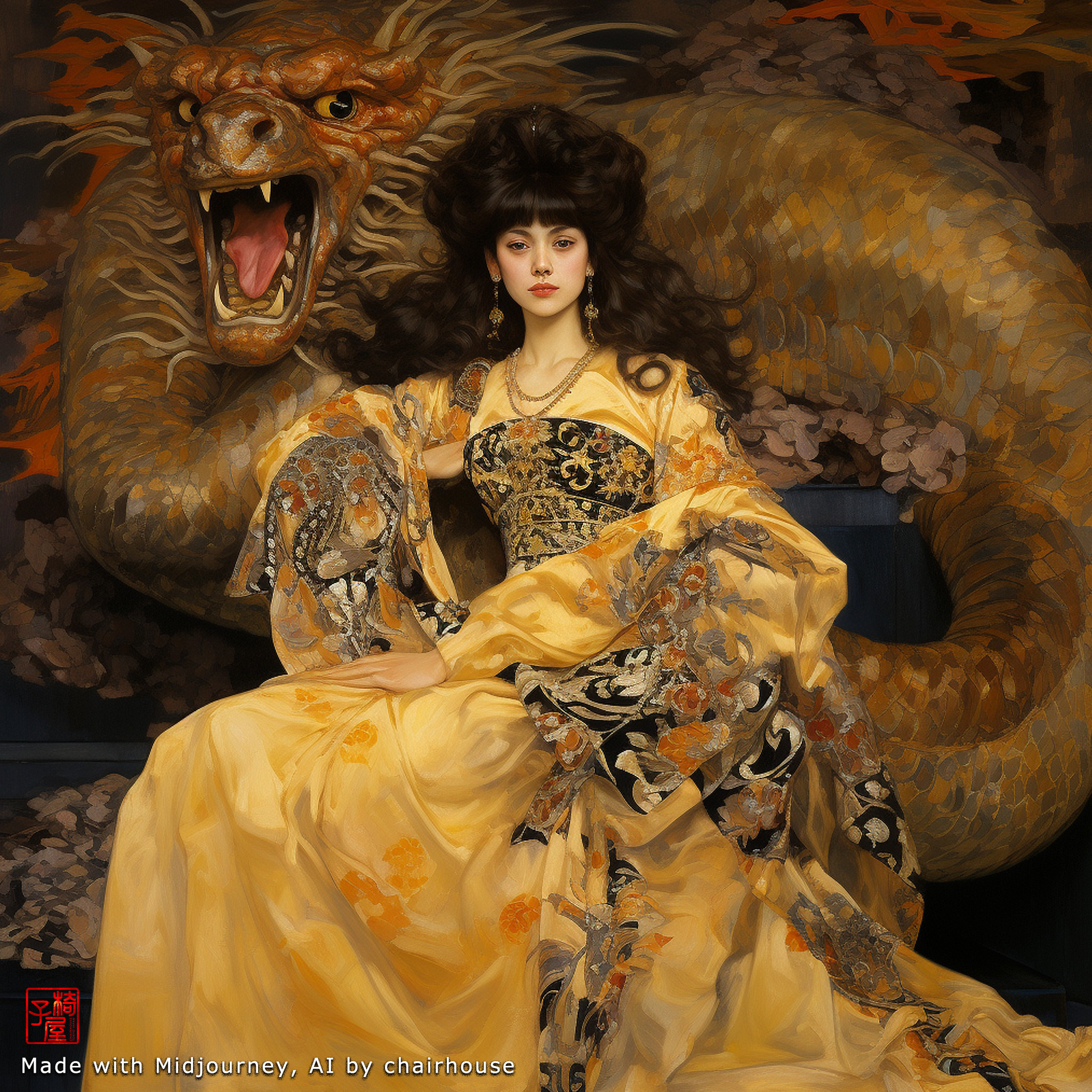 ArtStation - golden daughter of dragon house with #Midjourney 231027