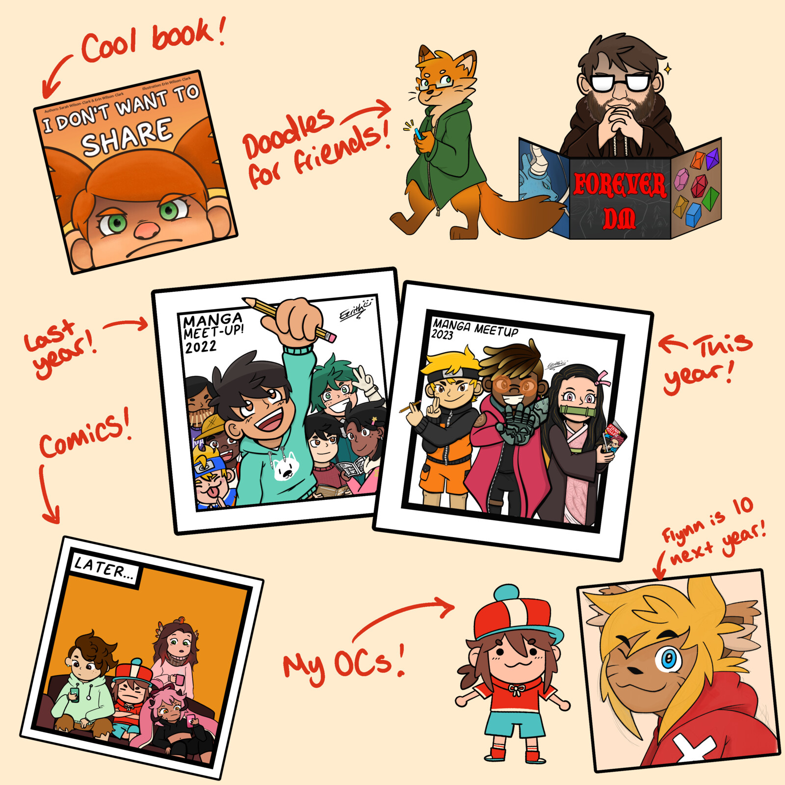 I included previous works and drawings I had made to present my work to everyone.