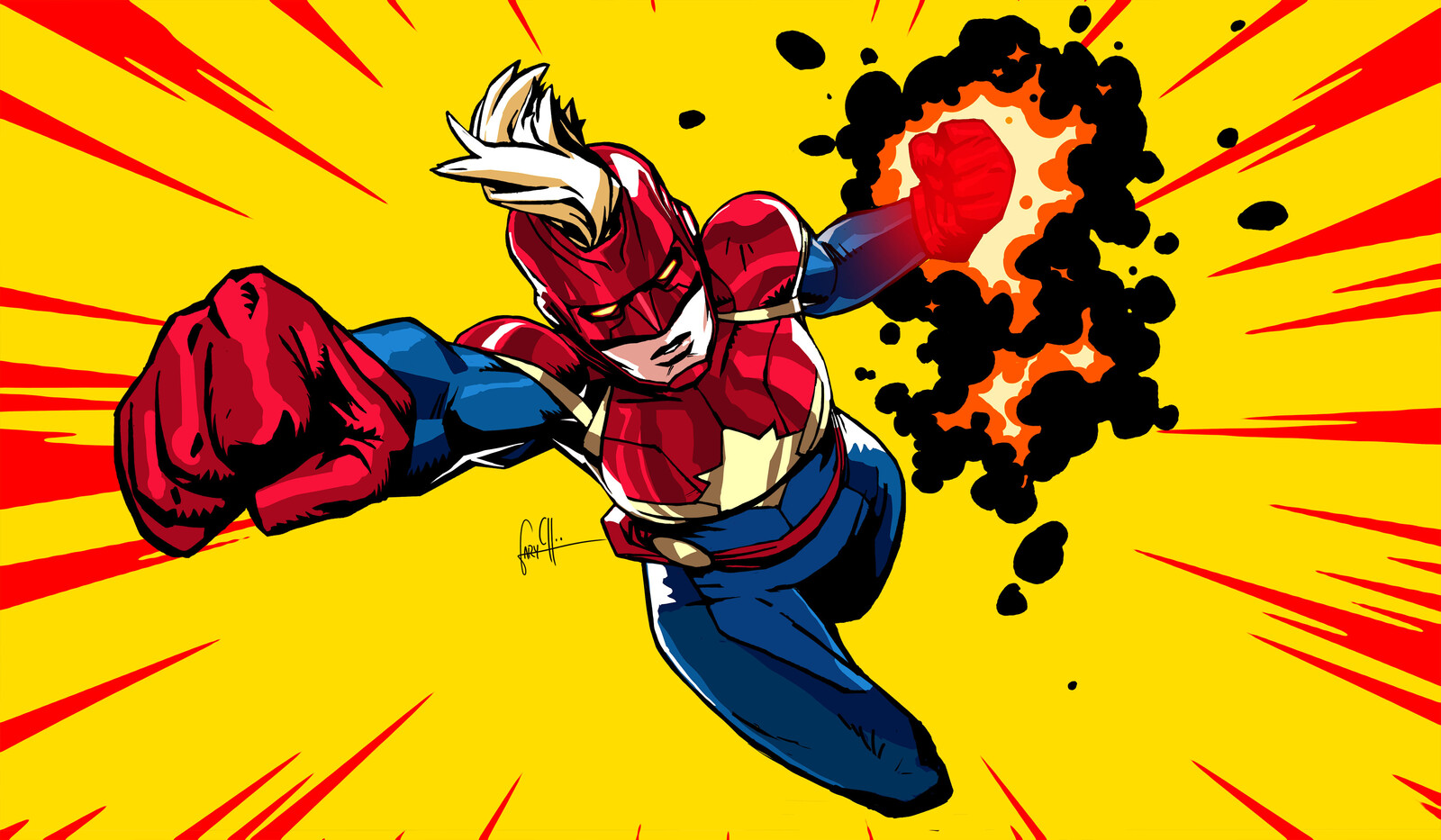 Captain Marvel Wall Mural