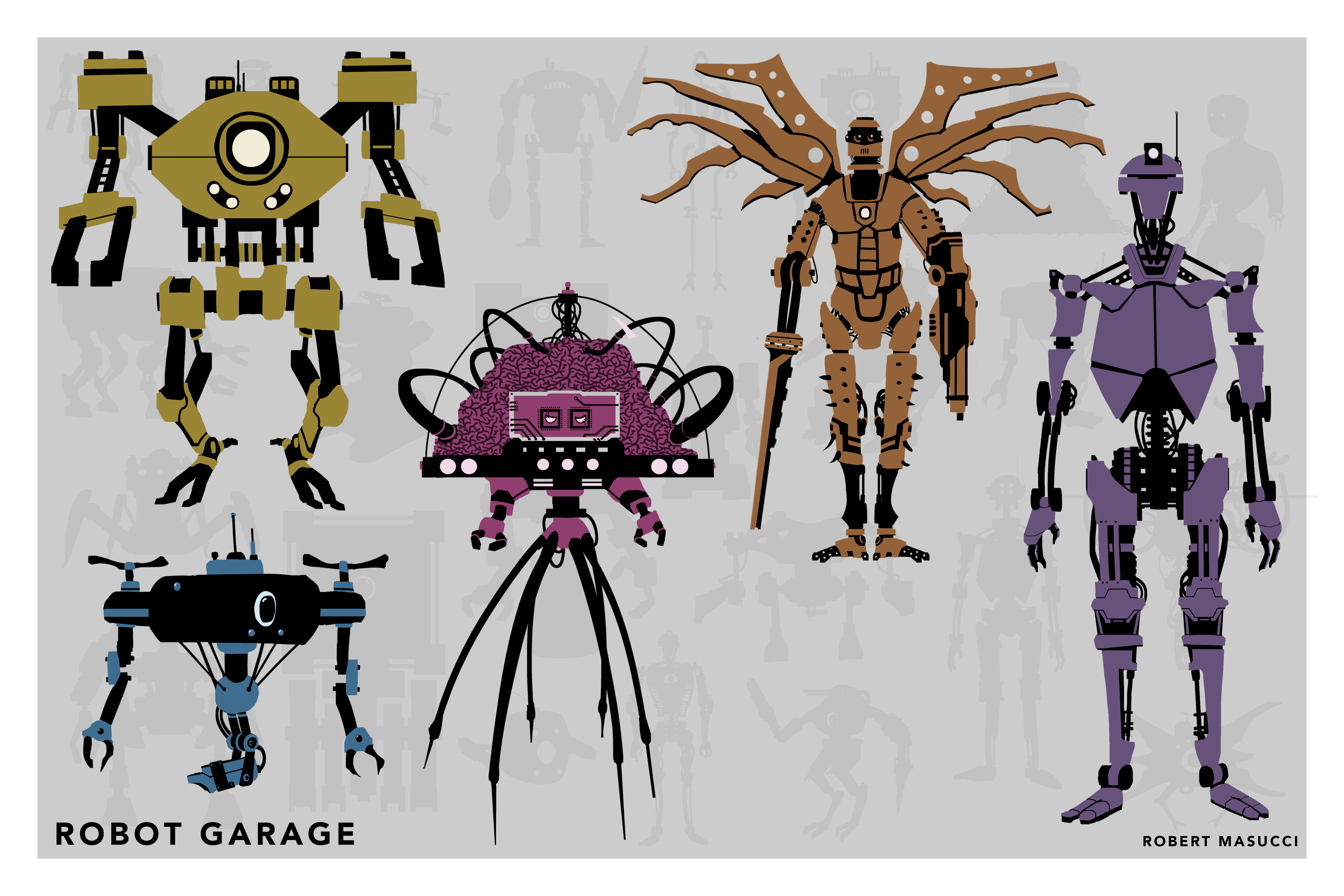 Ideations for various robot types.