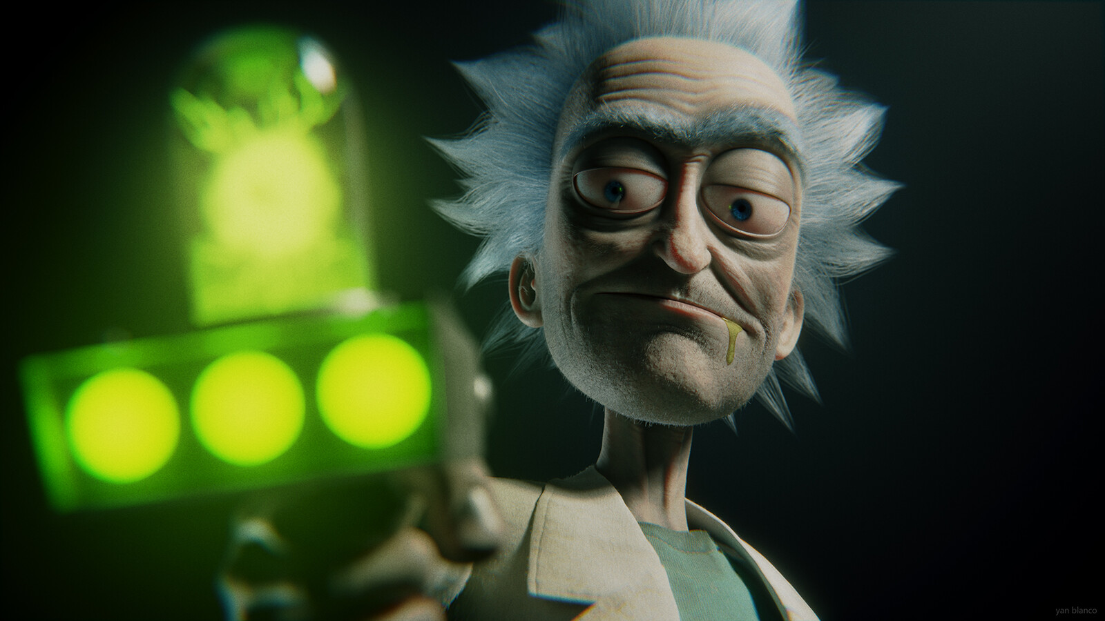 he's not holding his laser gun, but even so, I thought it would be a cool render