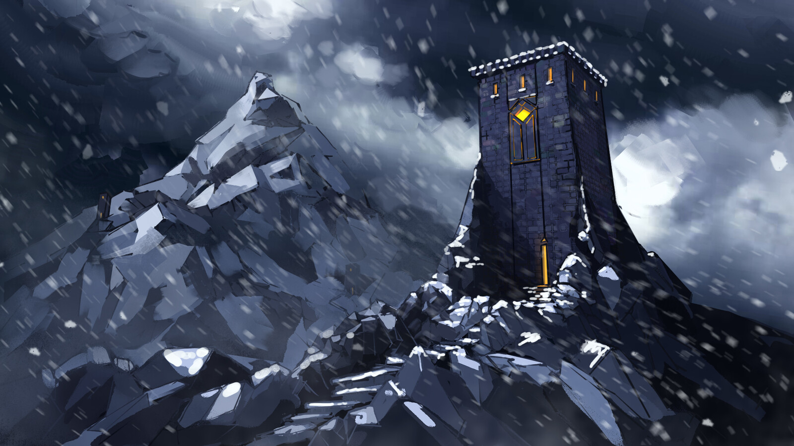 Watchtower In The Snowy Mountain