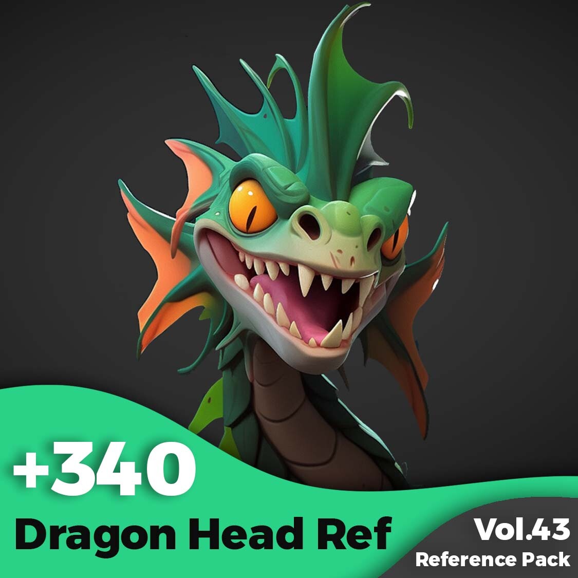 ArtStation - +340 Dragon Head References(4k)