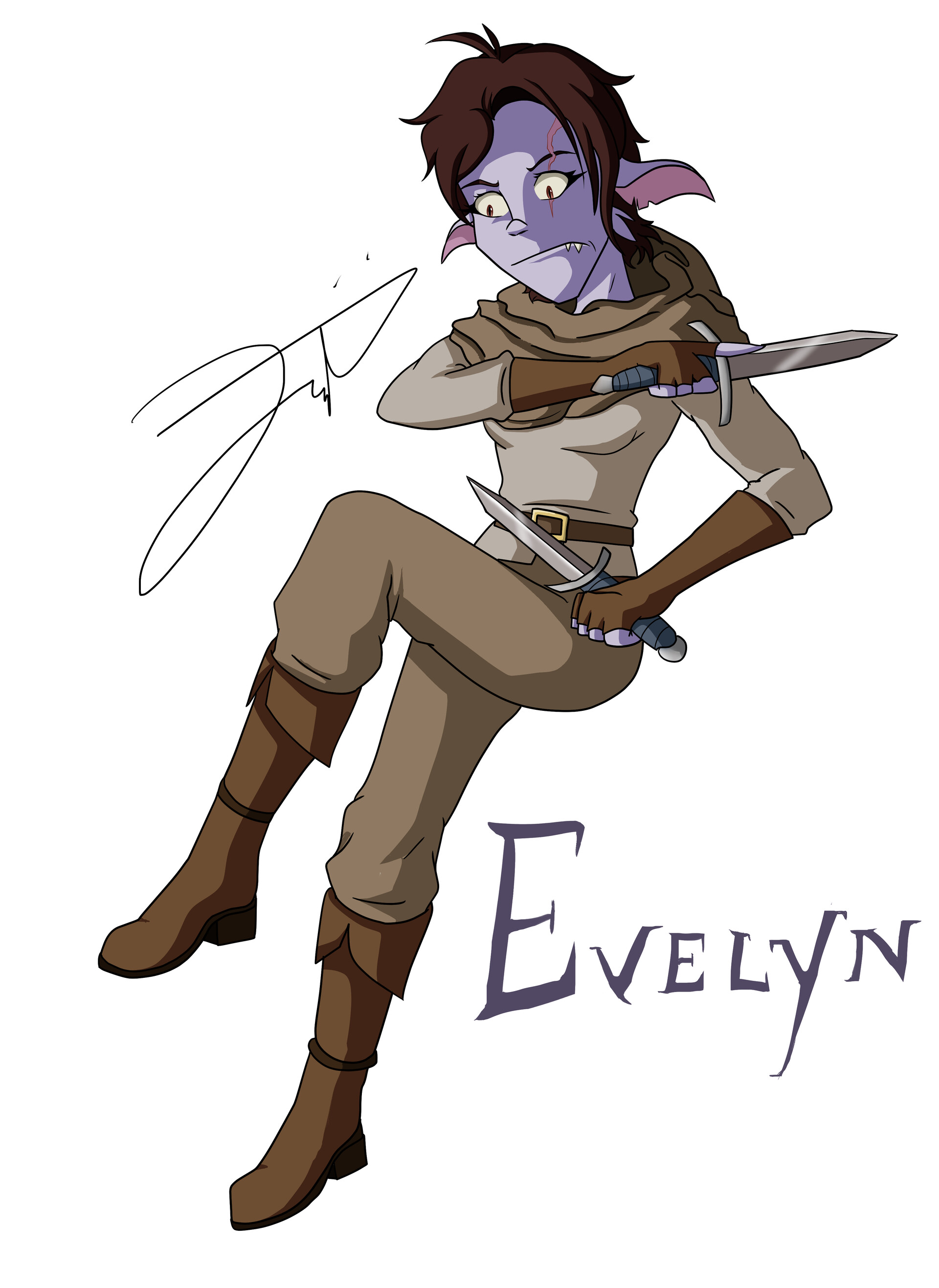 ArtStation - Character Design and Animation - Evelyn, the Tech Merchant