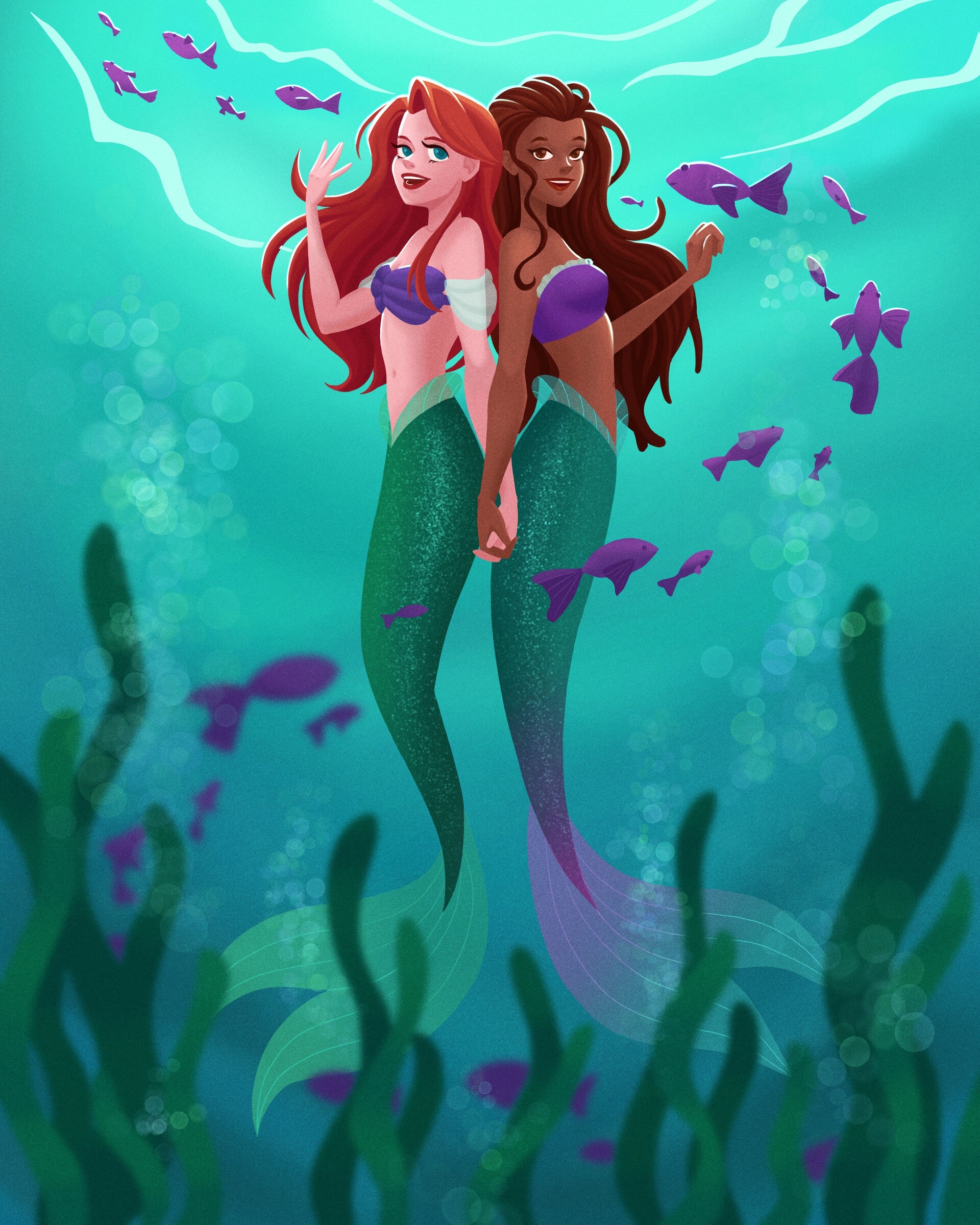 ArtStation - Two versions of the Little Mermaid