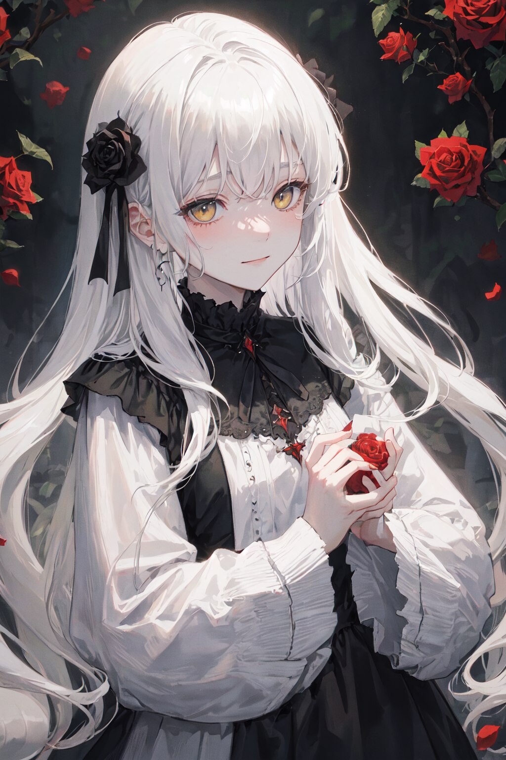 ArtStation - kanaXL, white hair, red eyes