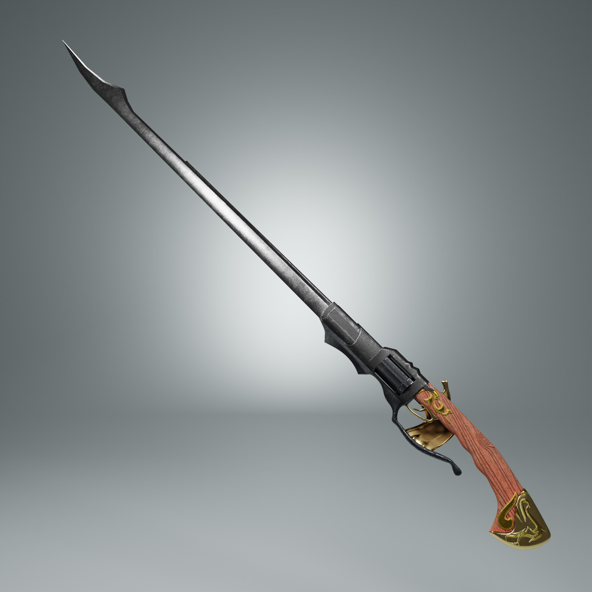 ArtStation - 3D model of Heirsbane Gunblade from Final Fantasy 14 (Fan art)