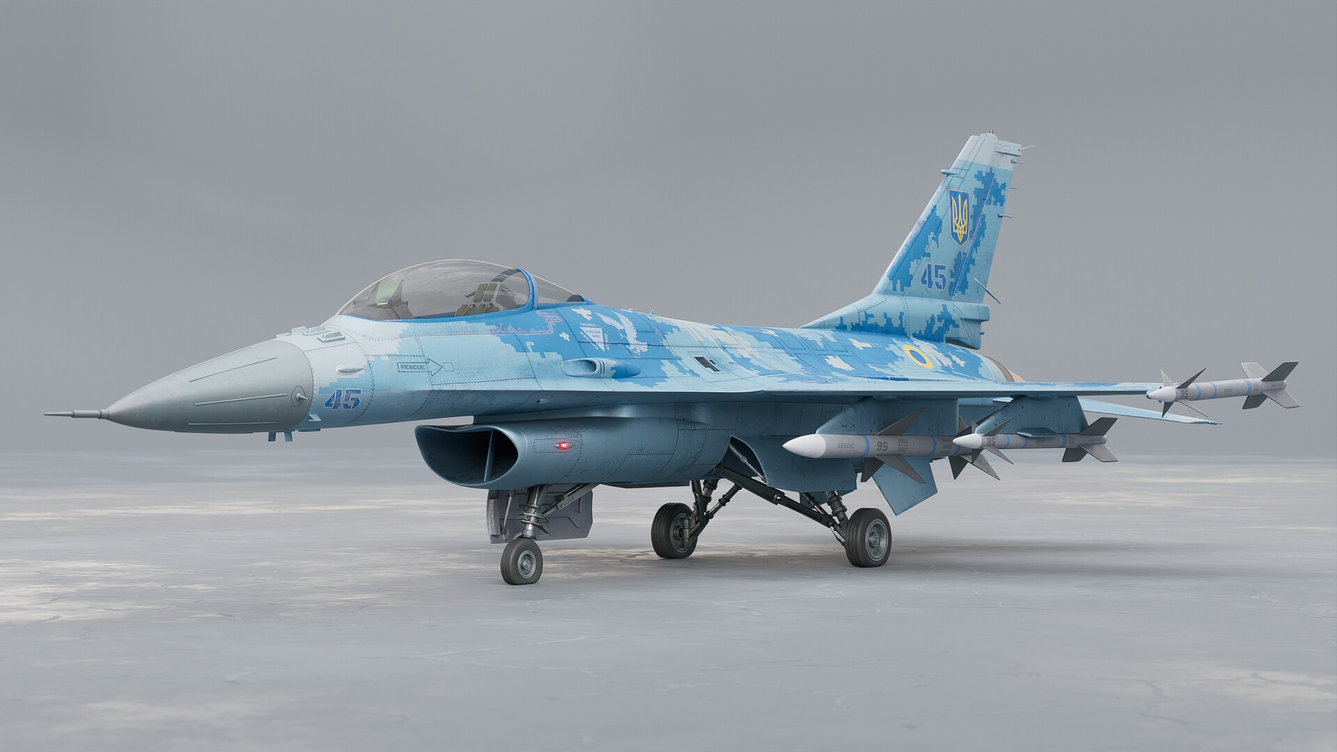 Postage Stamp Lockheed Martin F-16 Fighting Falcon