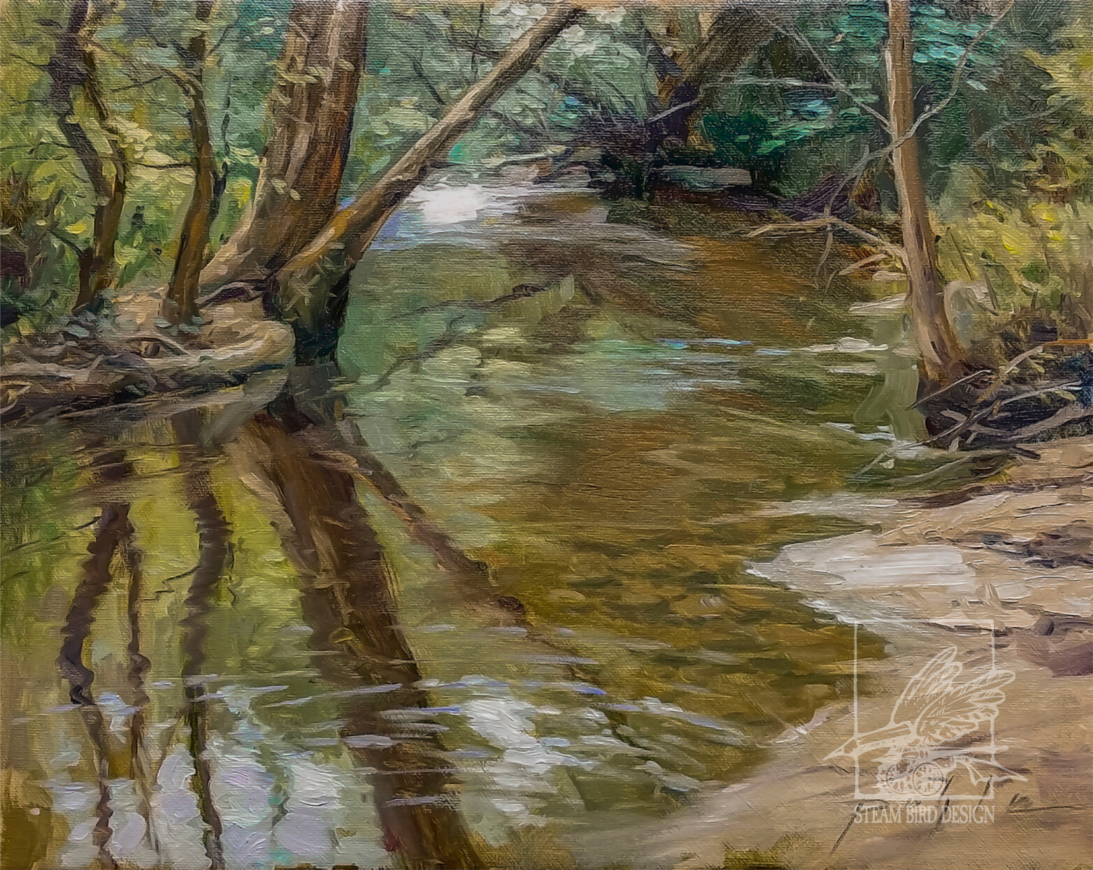 Sager Creek / 11x14 oil on board. Plein-air painting.