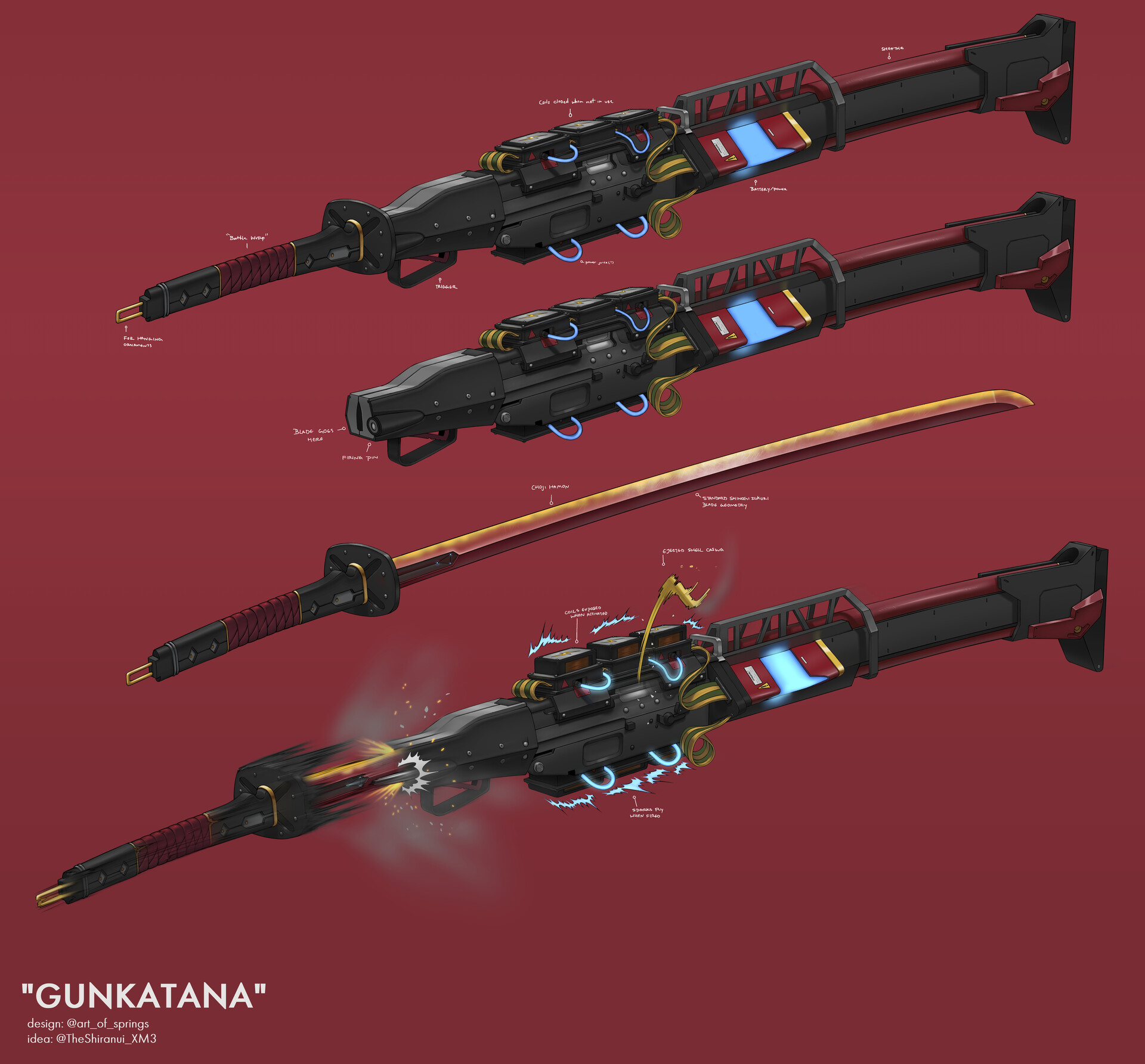 ArtStation Gunkatana Design Sheet