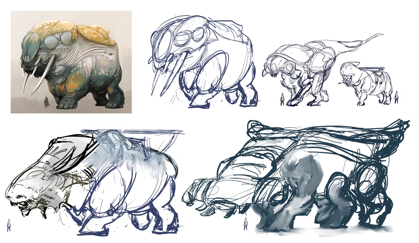 A range of creatures of similar and lesser size, to add a bit of variety to th endlessly wandering locations.