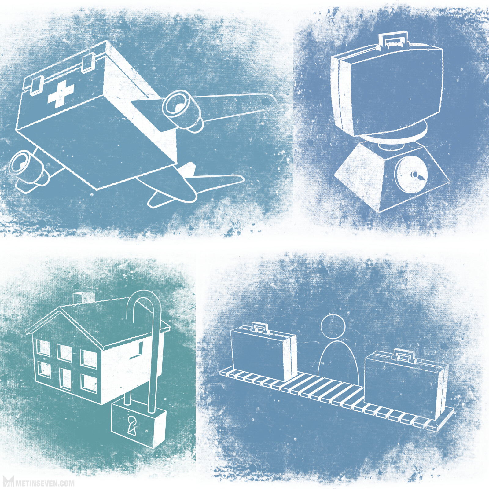Editorial illustrations about travel