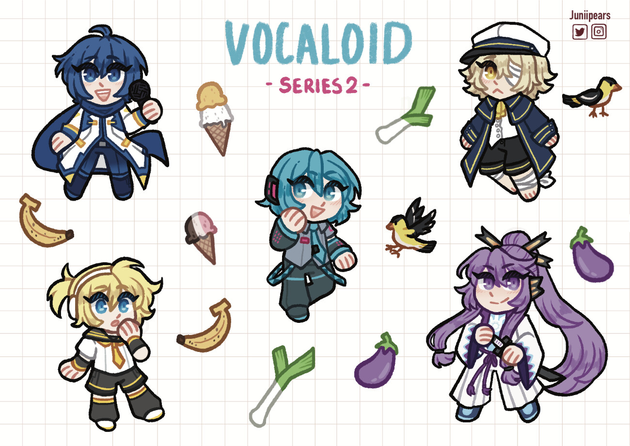 ArtStation - Vocaloid Sticker designs