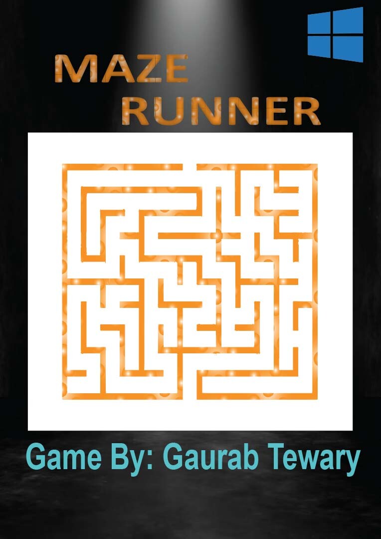 Maze Runner Game Illustration Print On Stock Vector (Royalty Free)  1761038093