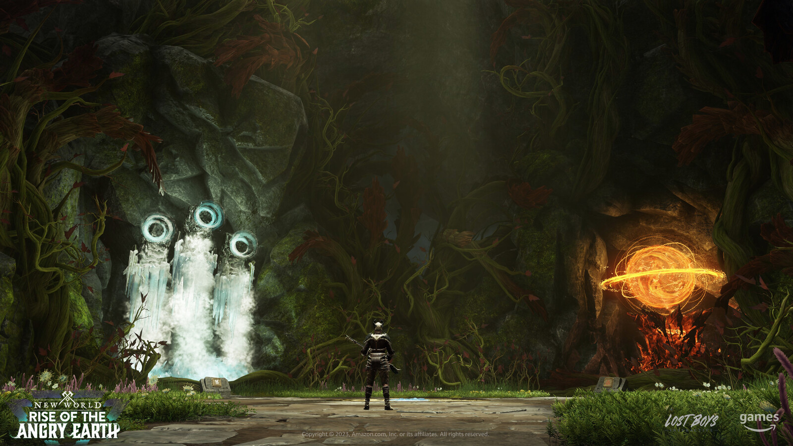 Boss room rock formations and layout