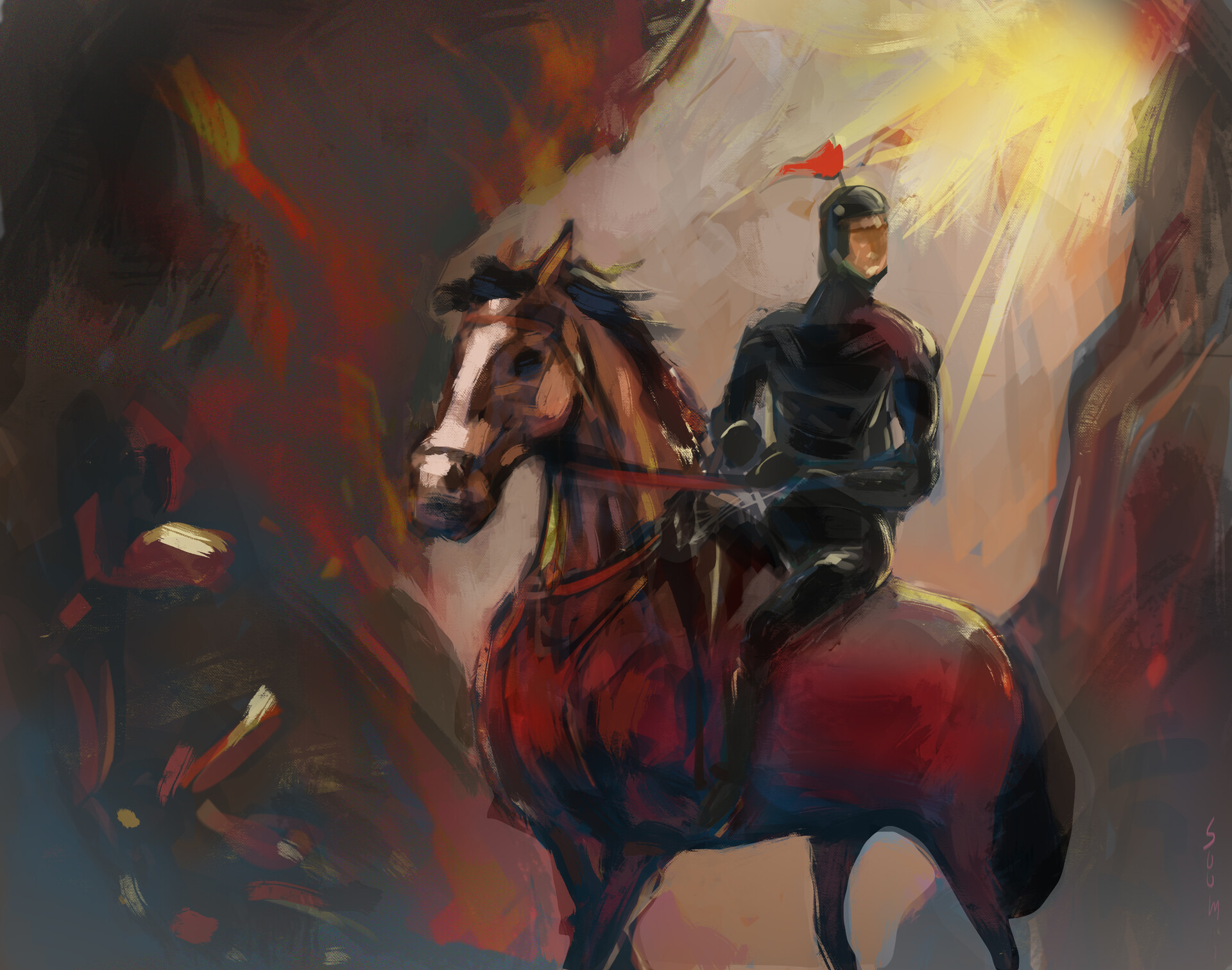 ArtStation - horse and the knight........