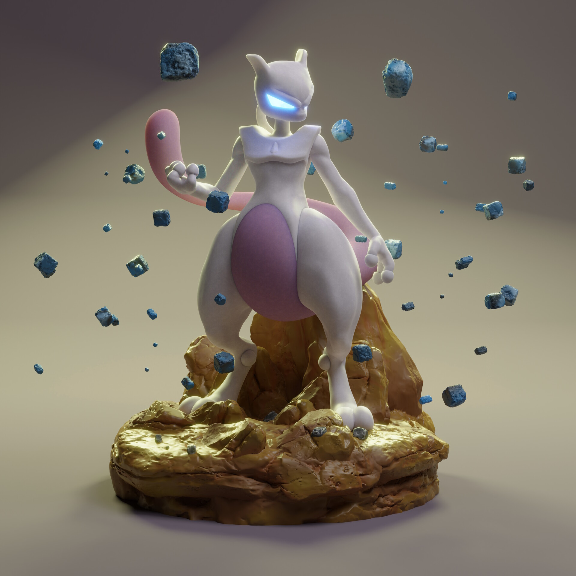 Mew-Pokemon pokemon character free 3D model 3D printable