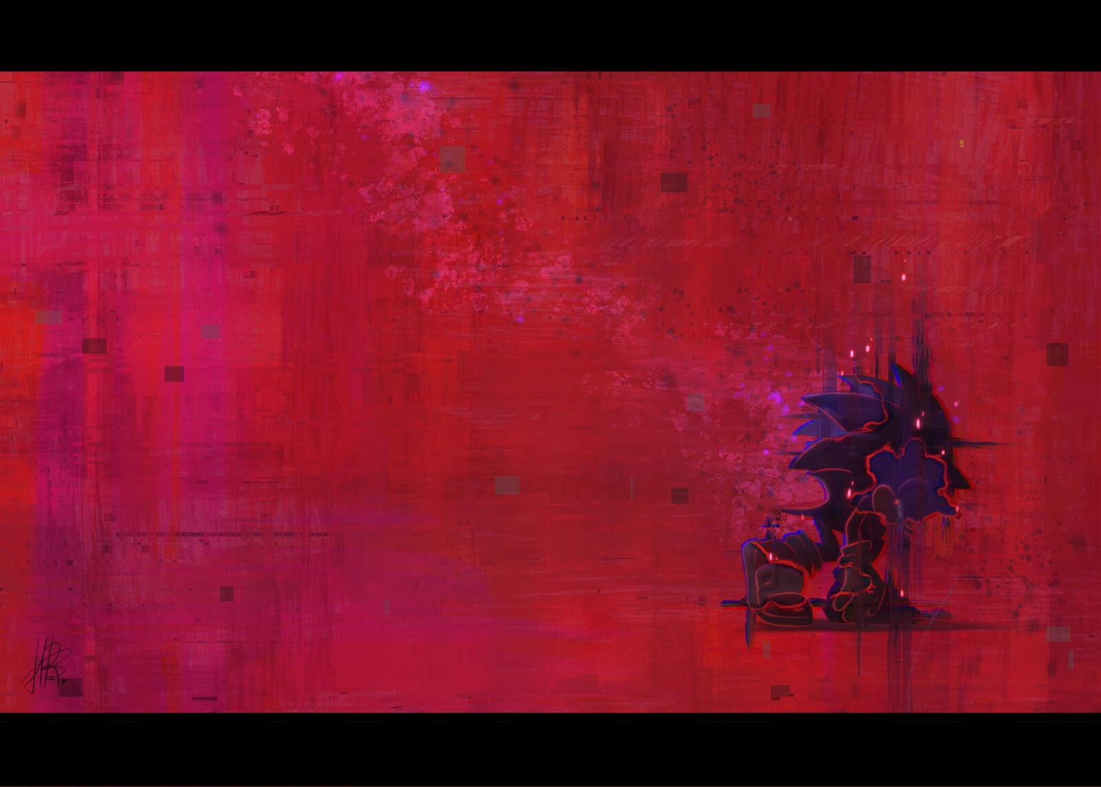 Interpretation of a scene from Sonic Frontiers game