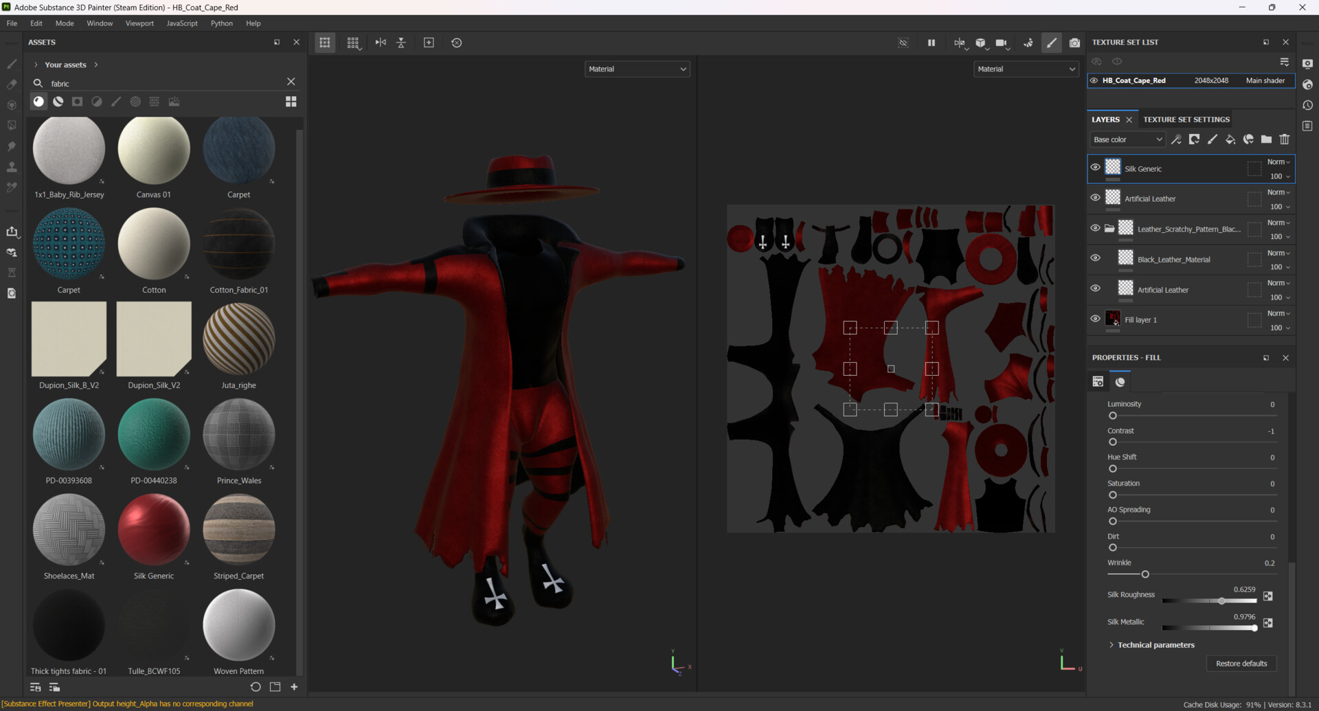 ArtStation - Long Black/Red Cloak and Boots (VRChat Avatar Creation)