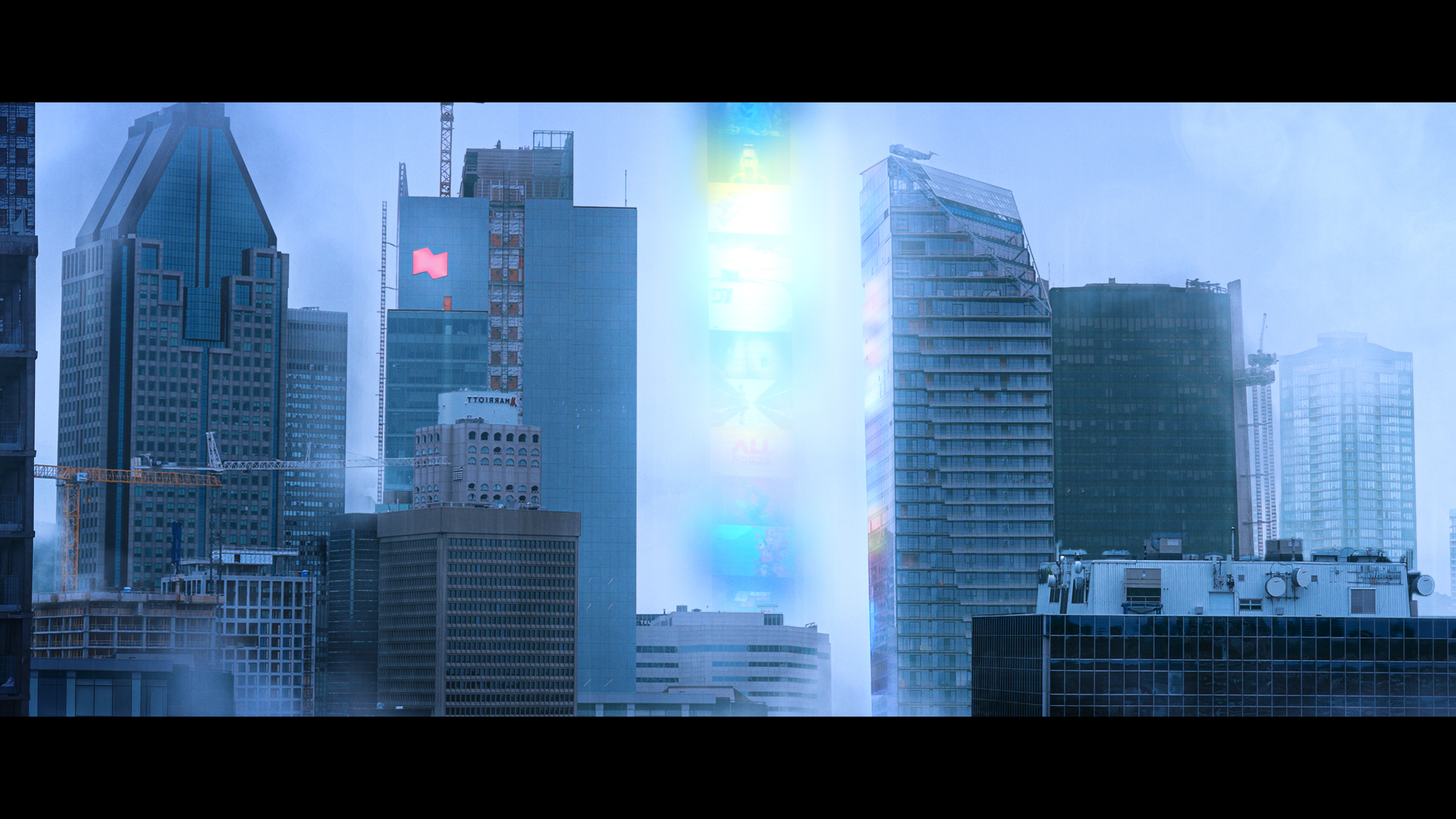 matte painting of the city of Montreal