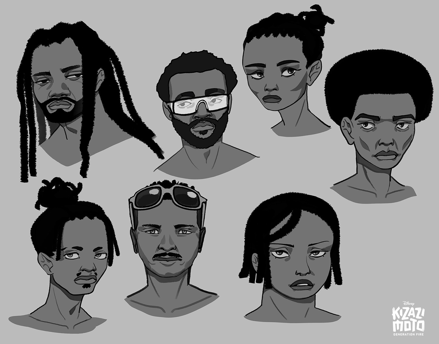 Random people faces